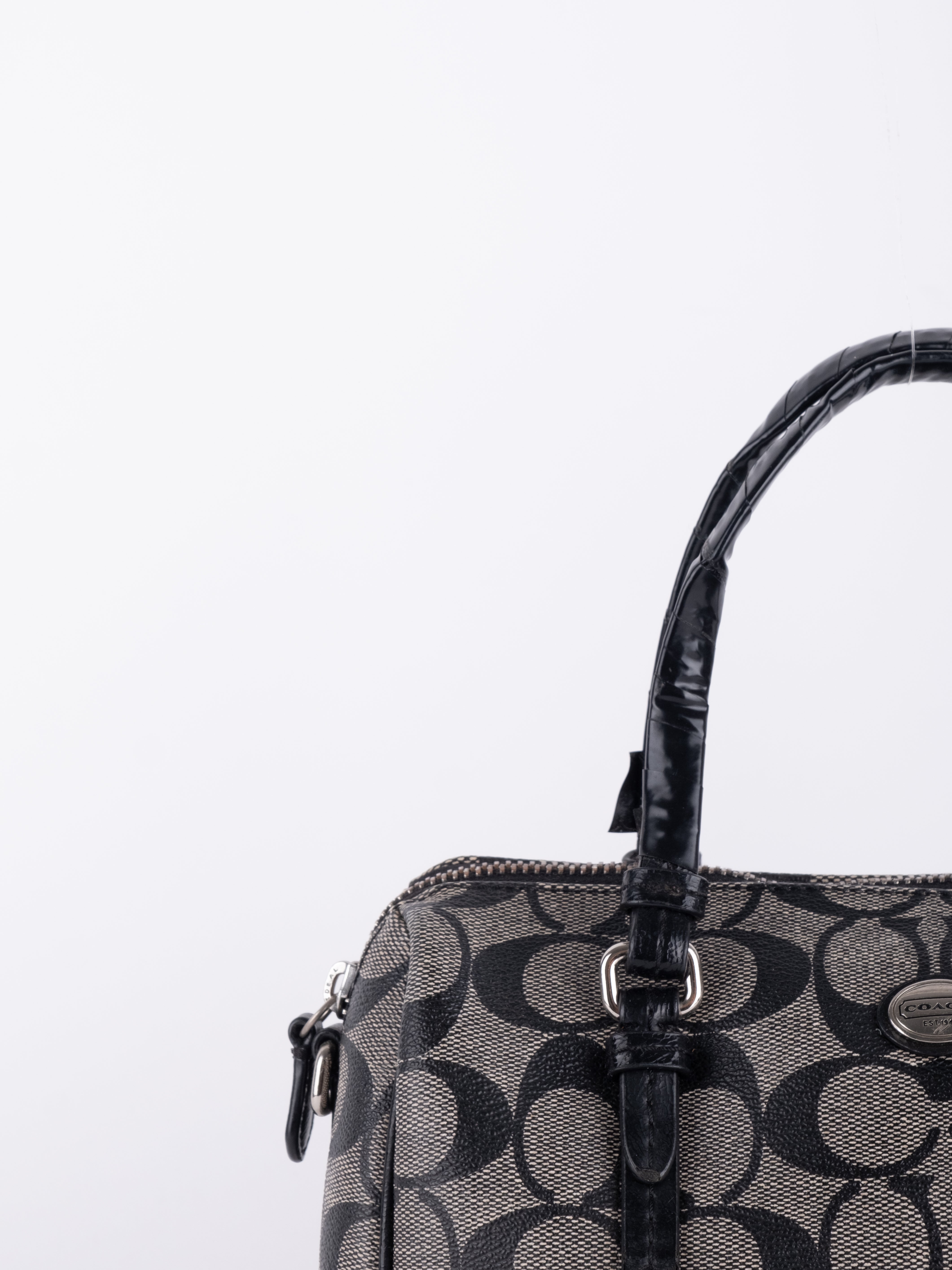 Coach Signature Boston Bag Black