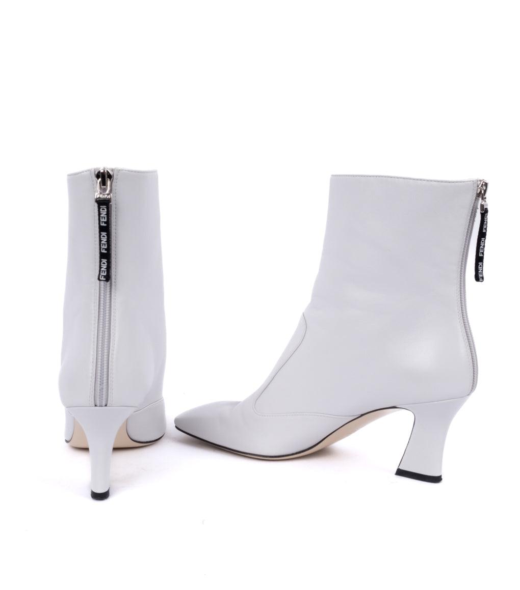 White Leather Boots - Volver