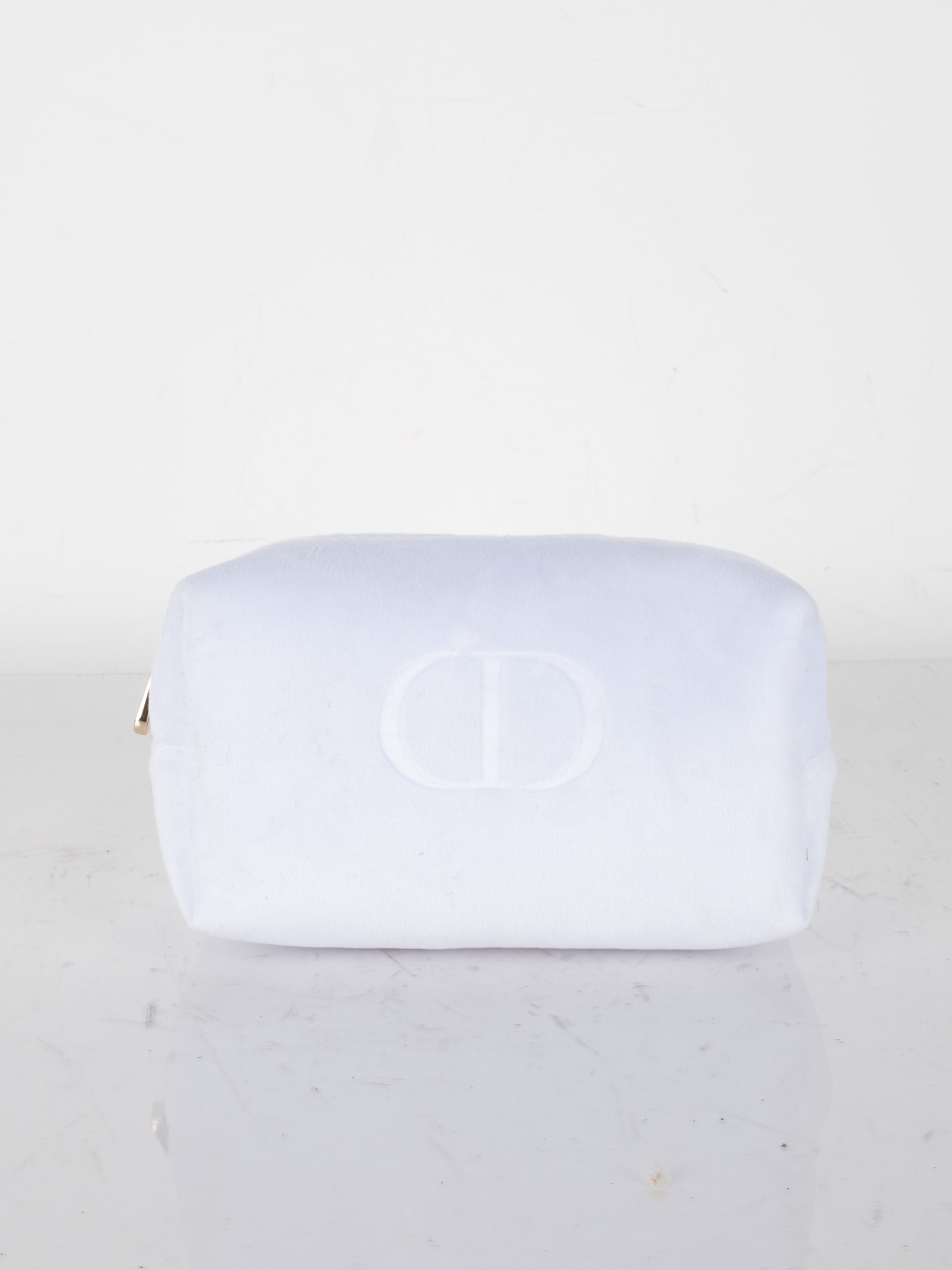 DIOR White Terry Beauty Pouch