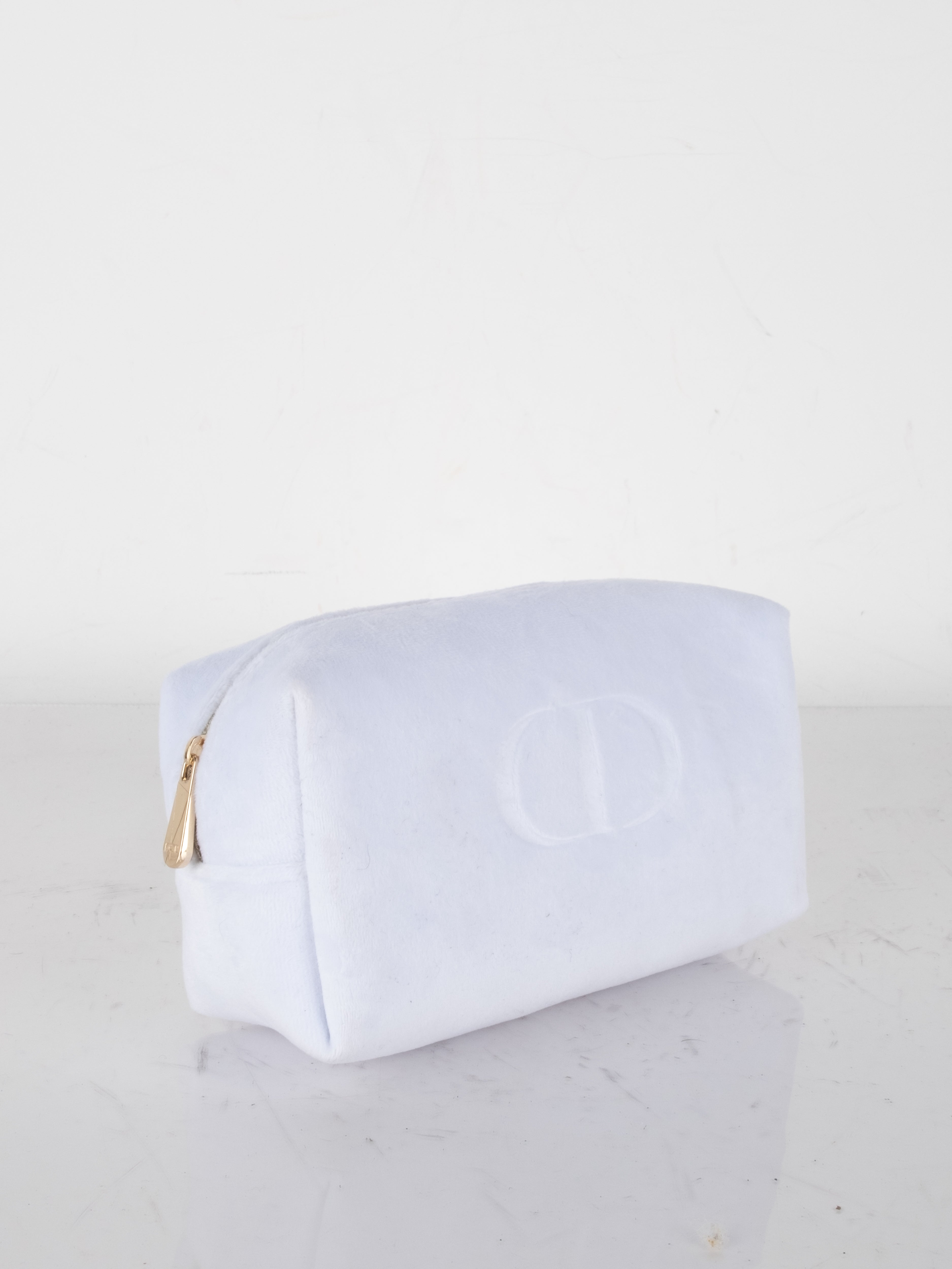 DIOR White Terry Beauty Pouch