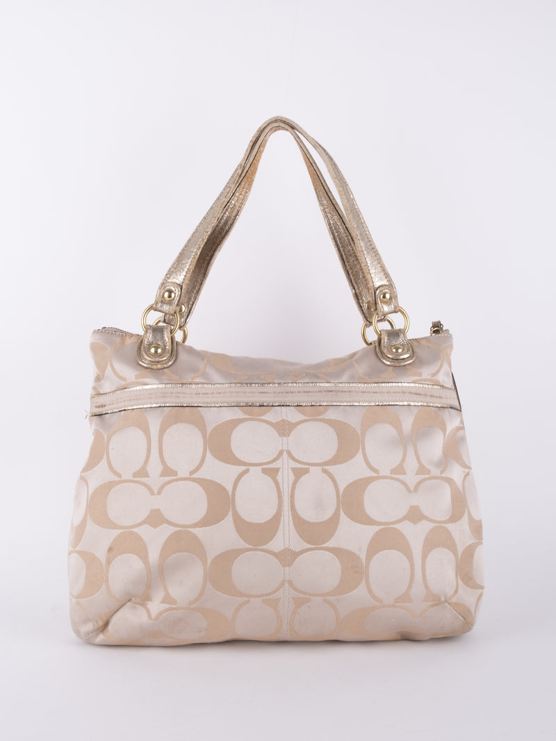Coach Signature Shoulder Bag Ivory
