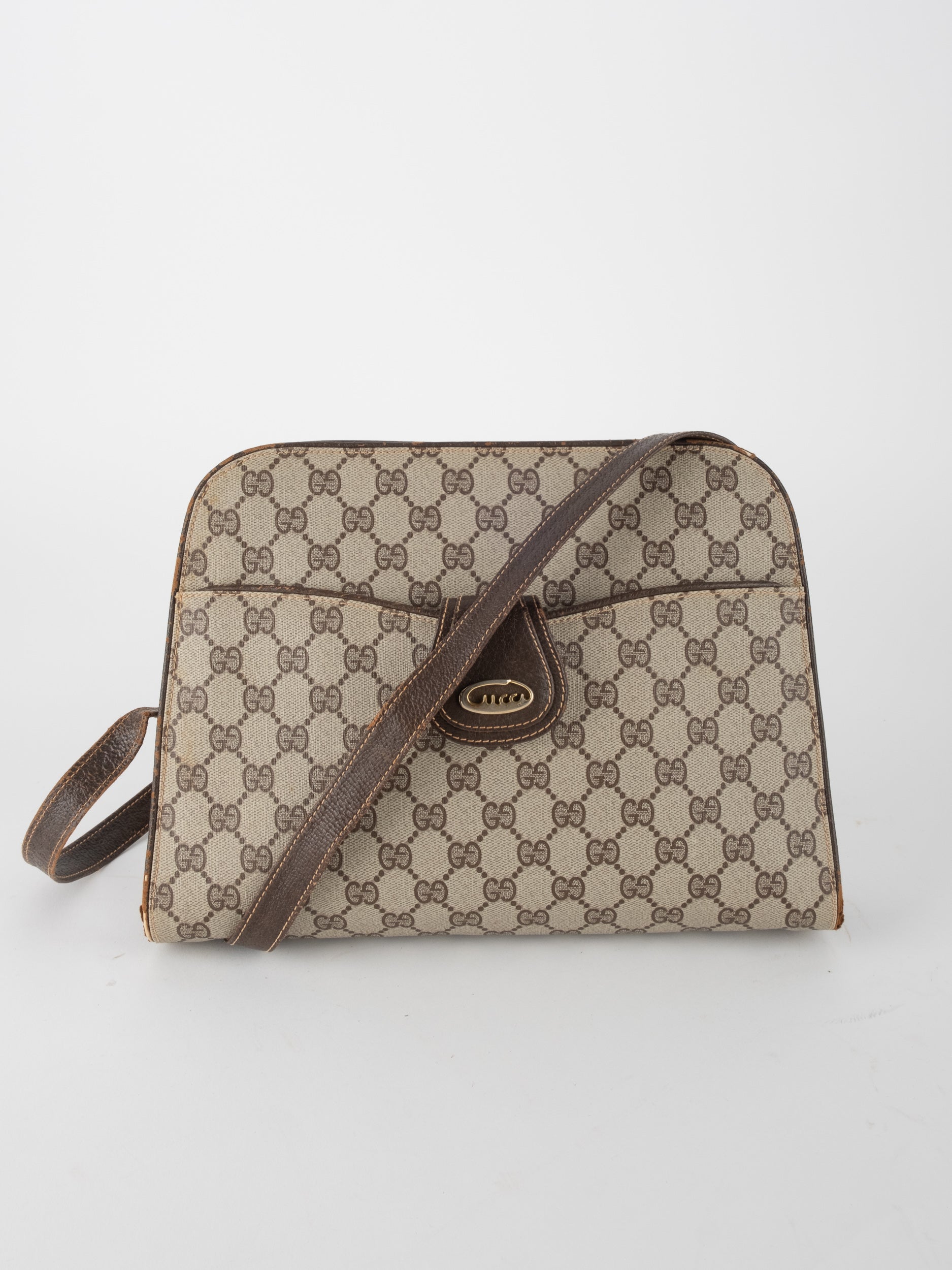 GUCCI Vintage GG Monogram Shoulder Bag