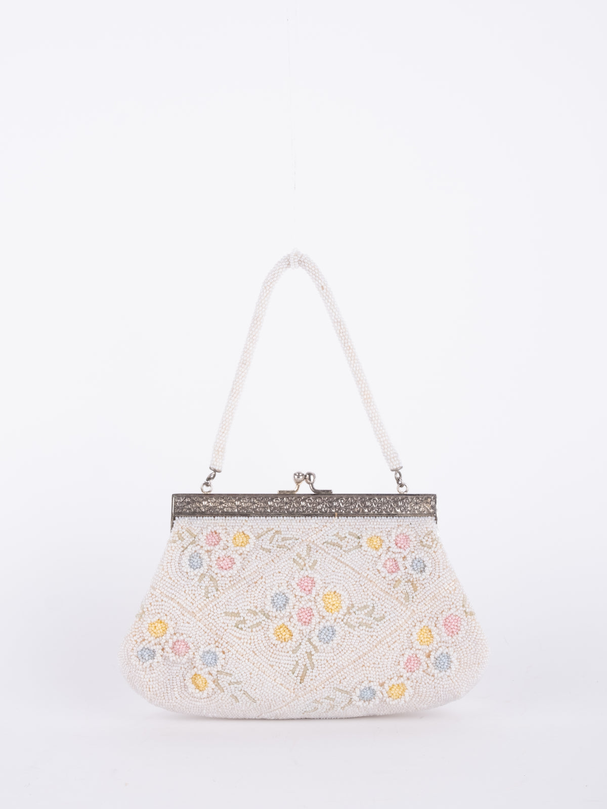 Vintage Floral Beaded Mini Evening Bag