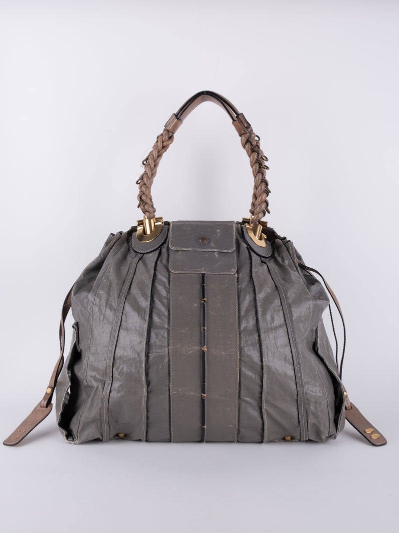 Chloé vintage paddington Large Leather Hobo Bag Gray