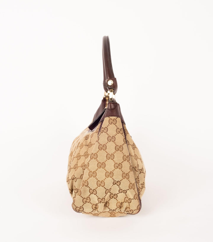 Small D Gold Hobo Purple Leather - Volver
