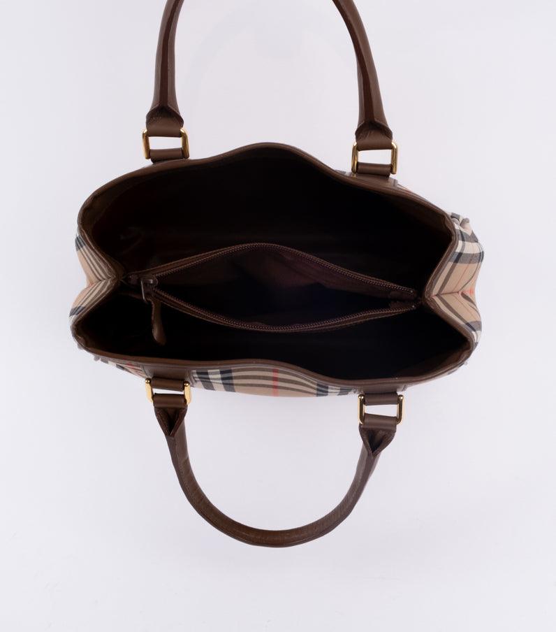 Monogram Brown Leather Bag - Volver