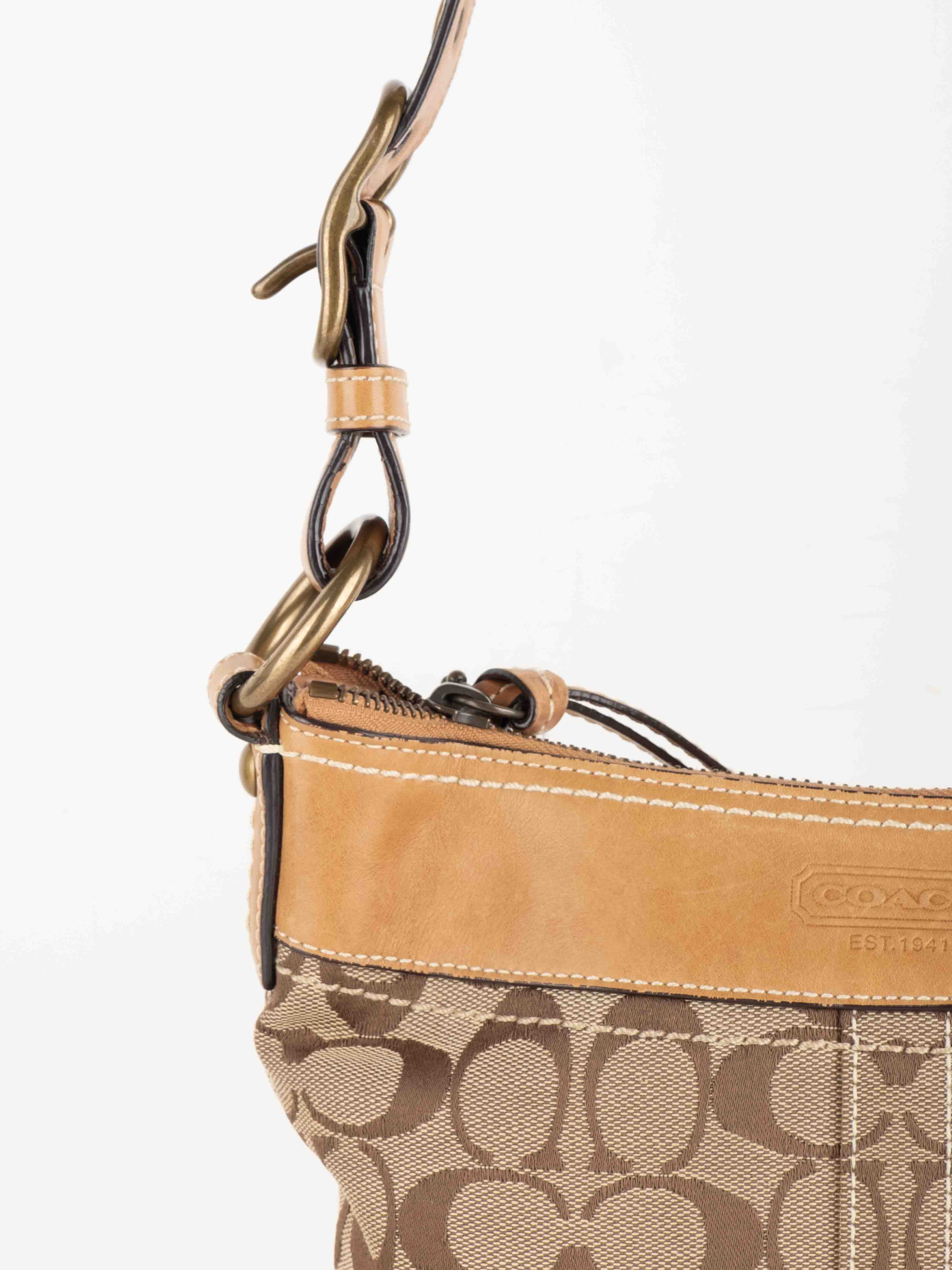 Coach Signature Crossbody Beige