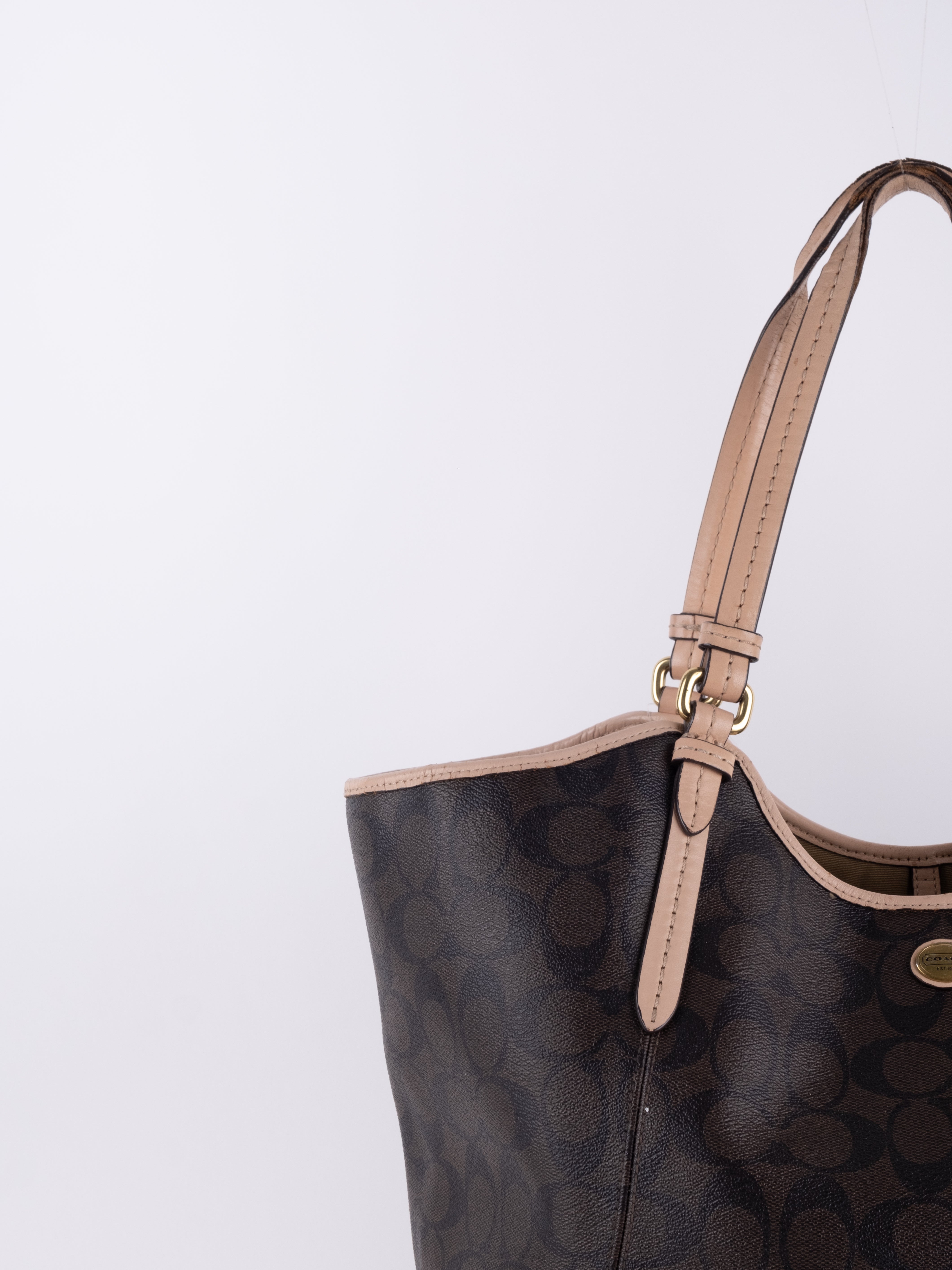 Coach Signature Canvas Tote Bag Brown