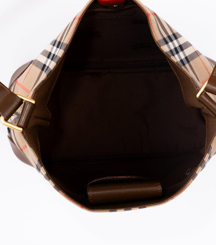 Monogram Brown Leather Side Bag - Volver