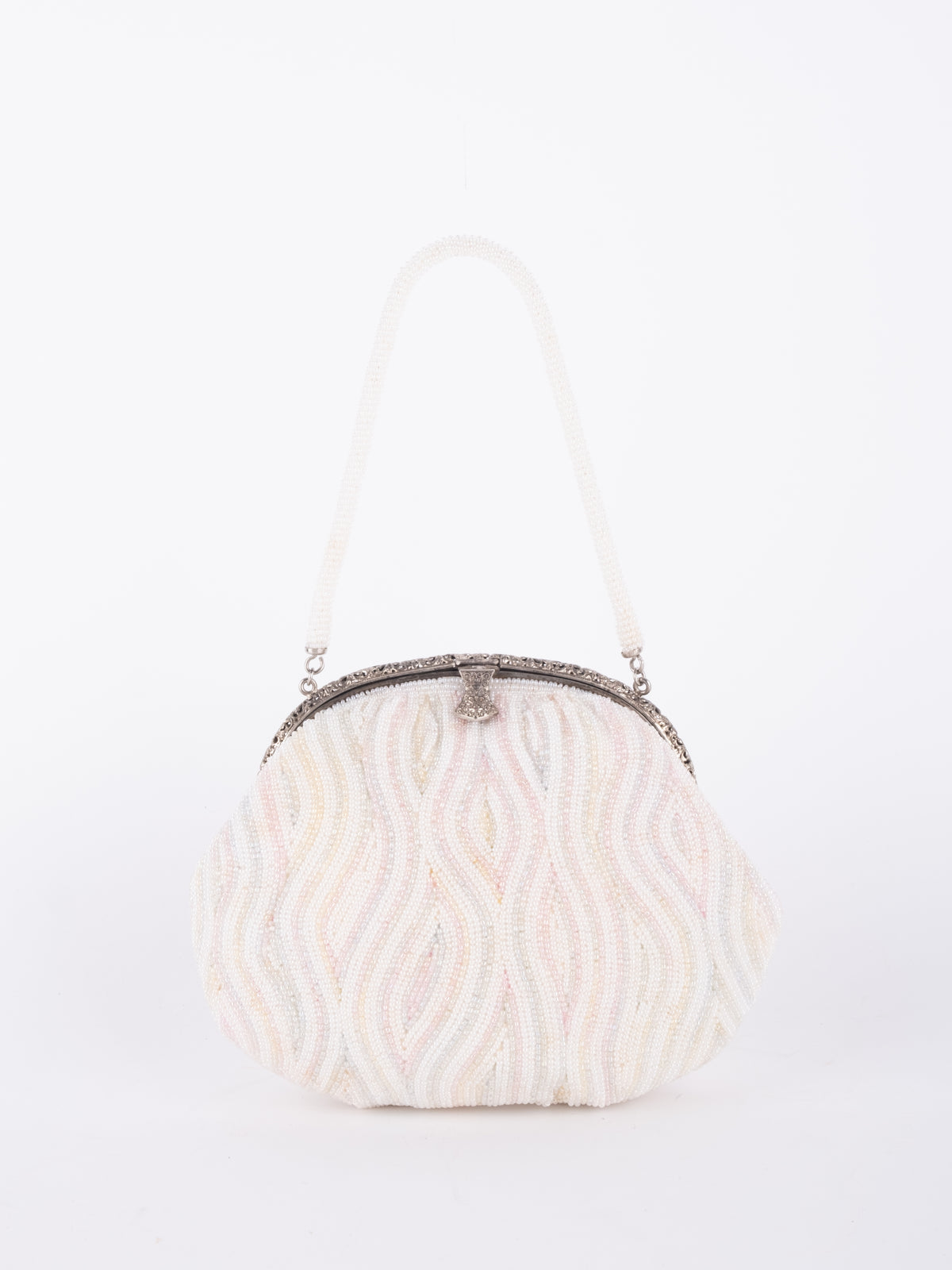 Vintage Ivory Beaded Mini Evening Bag