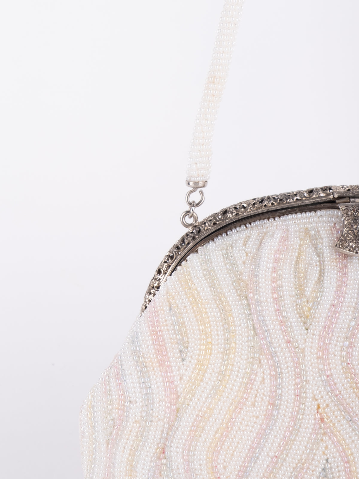 Vintage Ivory Beaded Mini Evening Bag