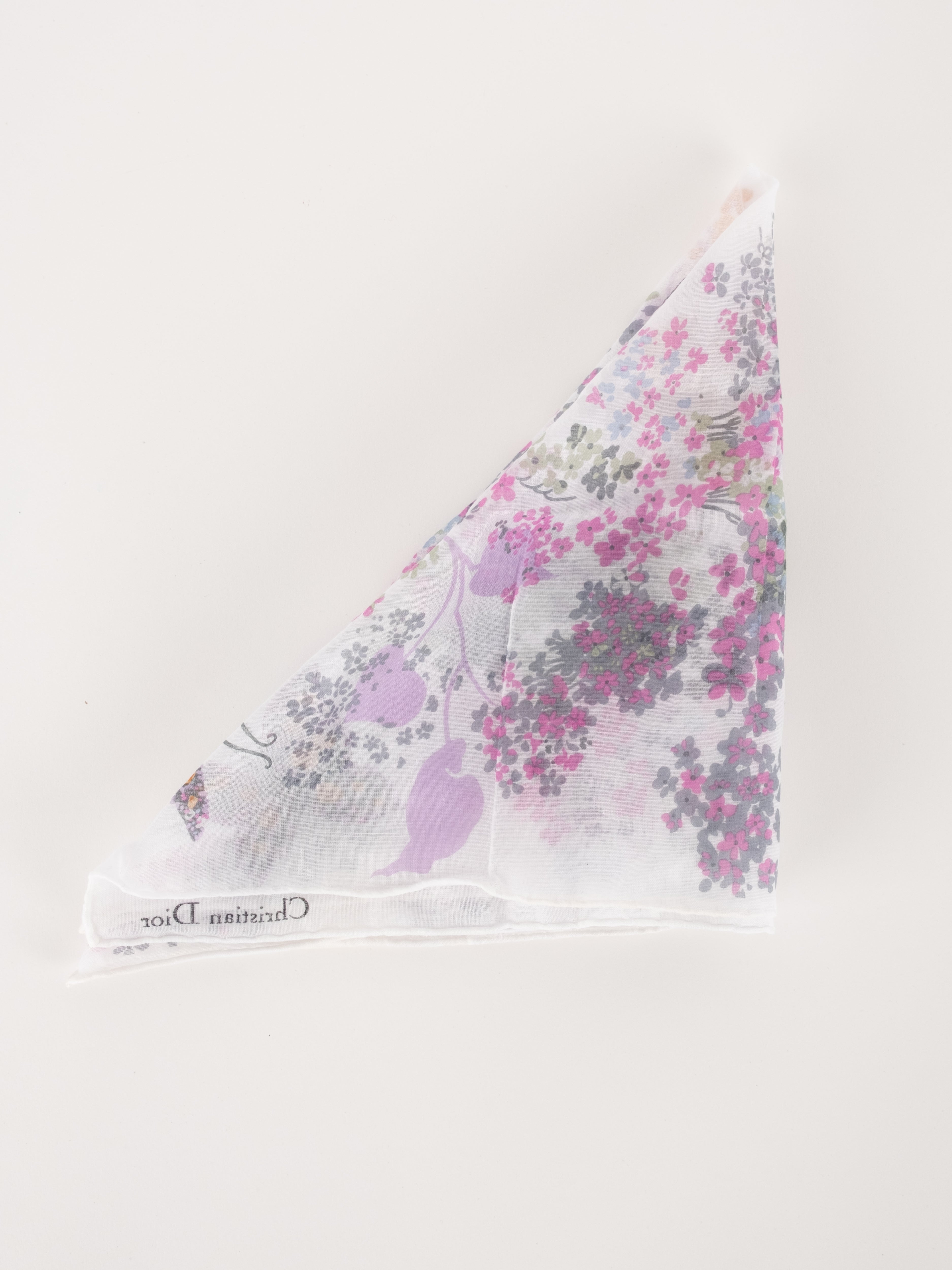 Christian Dior Floral Butterfly Scarf