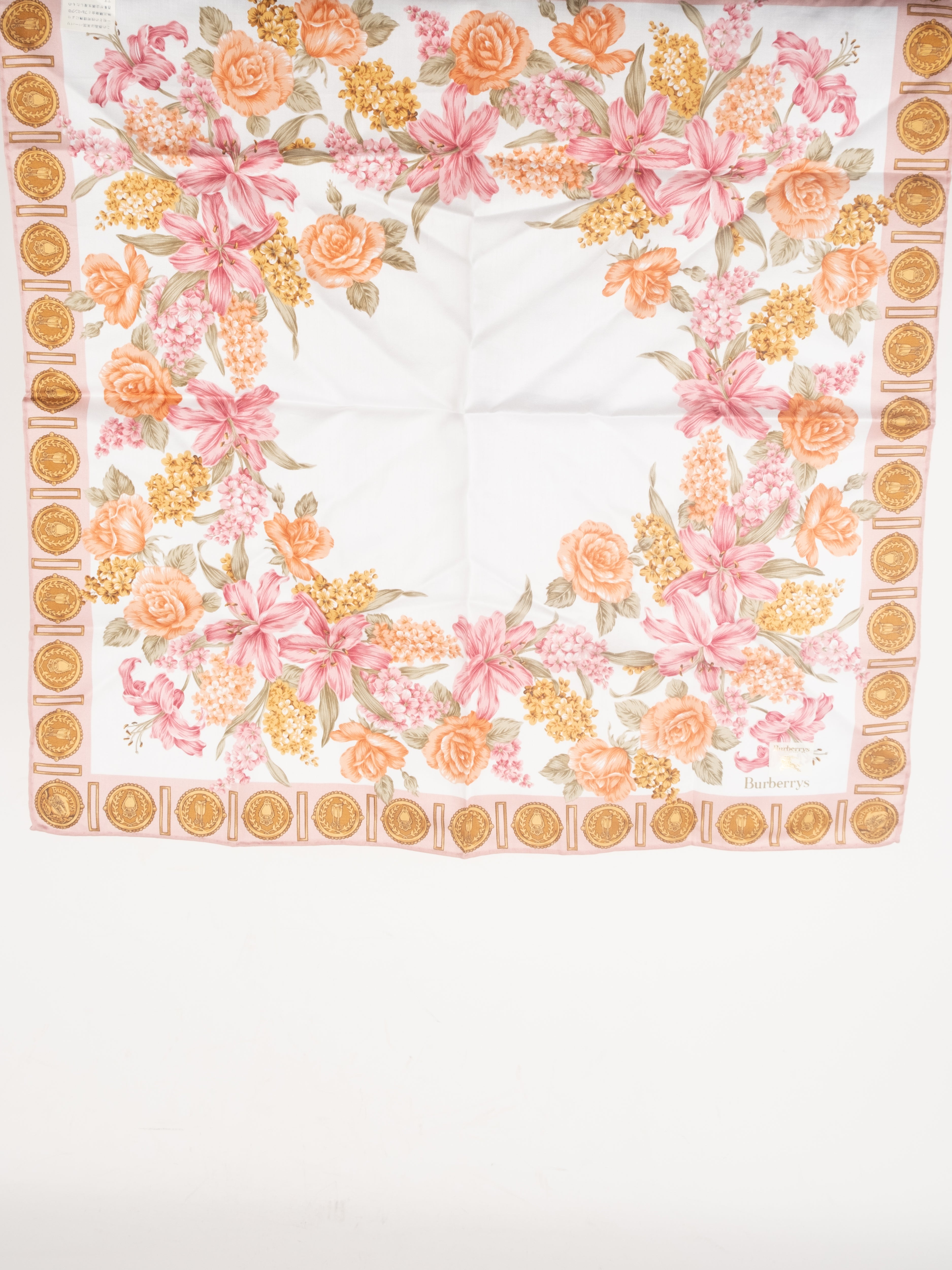 Burberry Floral & Medallion Silk Scarf
