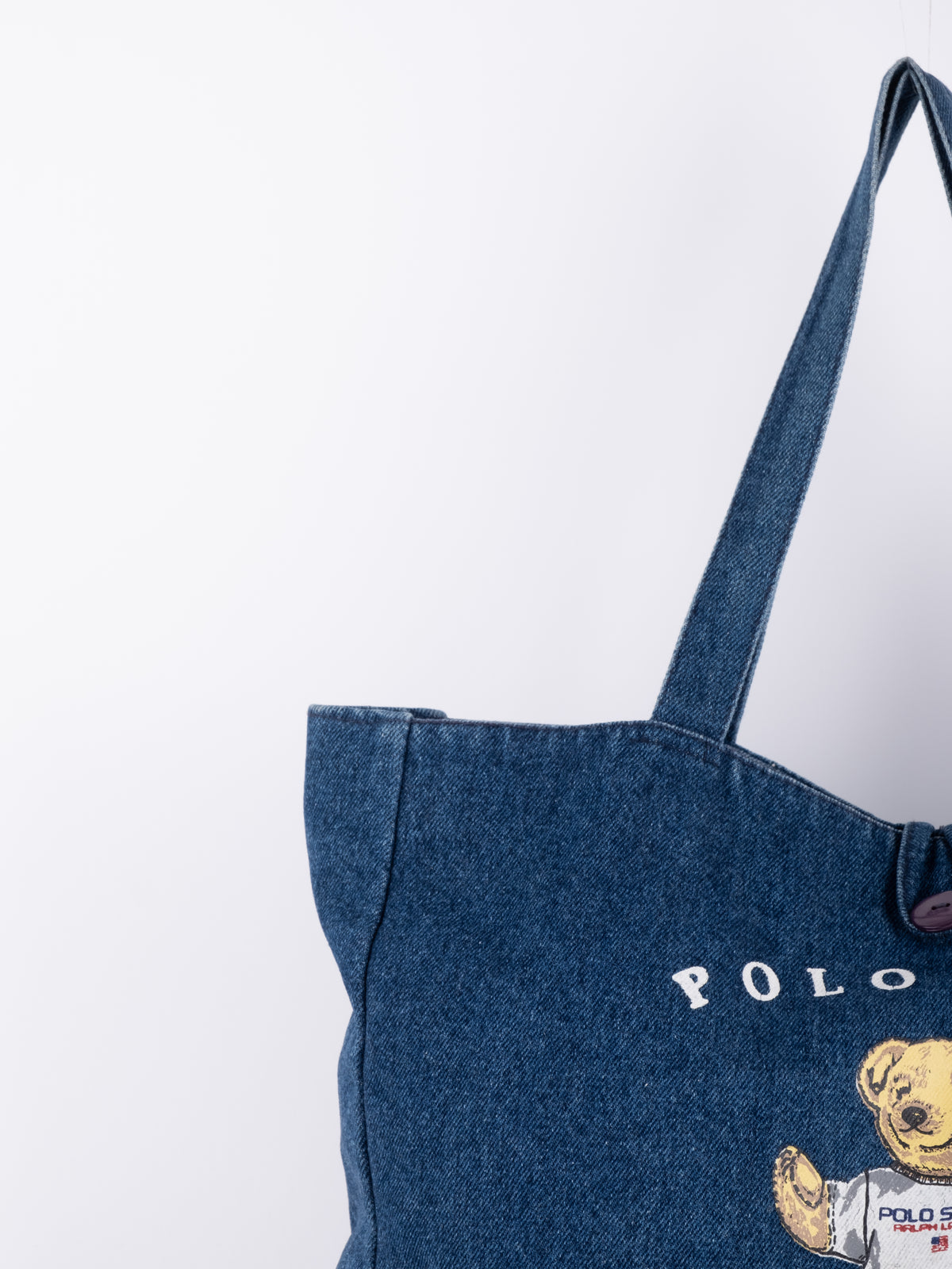 Ralph Lauren Rare Denim Polo Bear Tote Bag נדיר מאוד