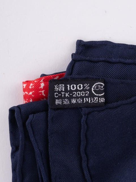 Yves Saint Laurent Vintage Silk Scarf Navy & Red