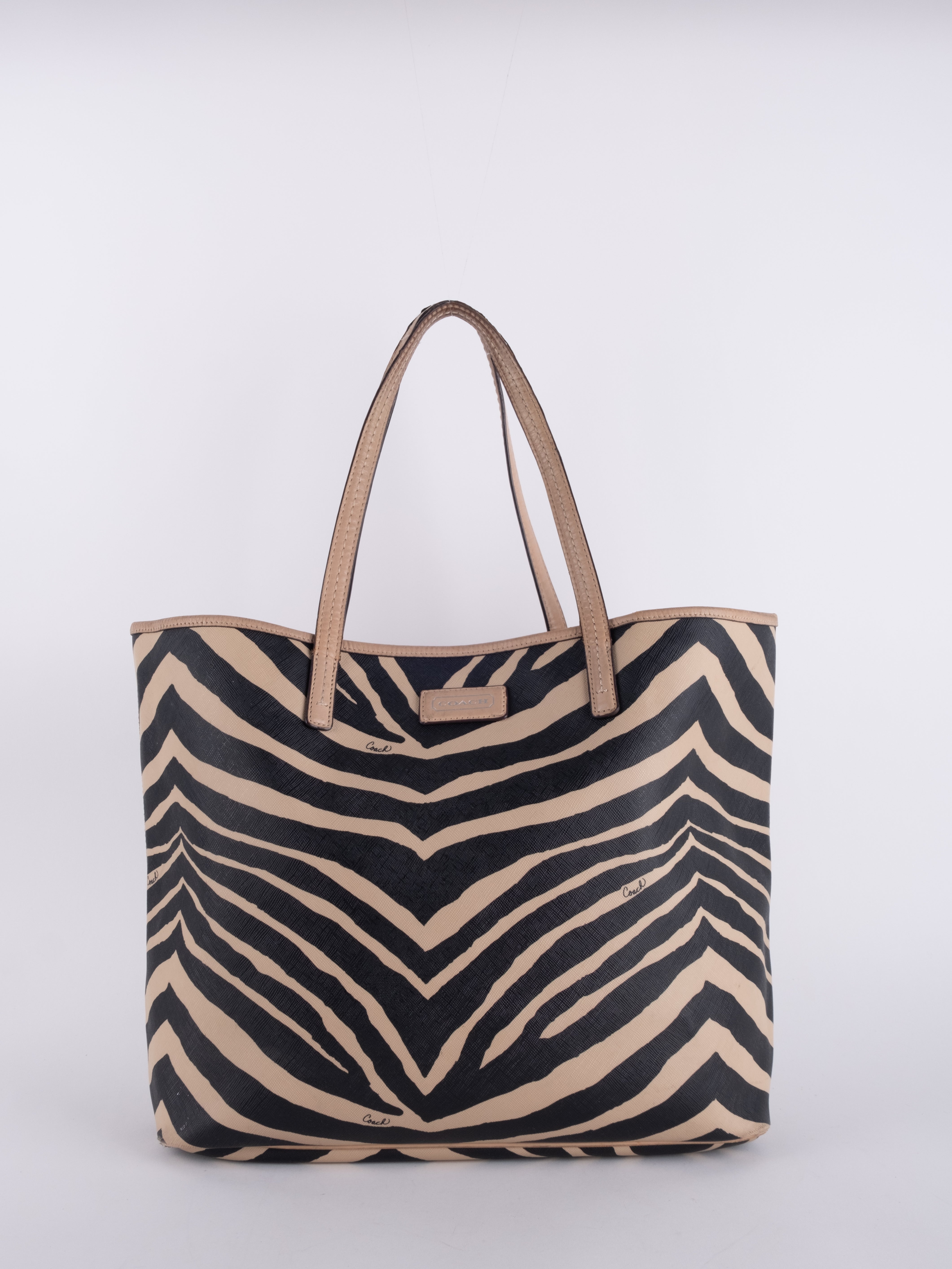 COACH Zebra Print Tote Bag