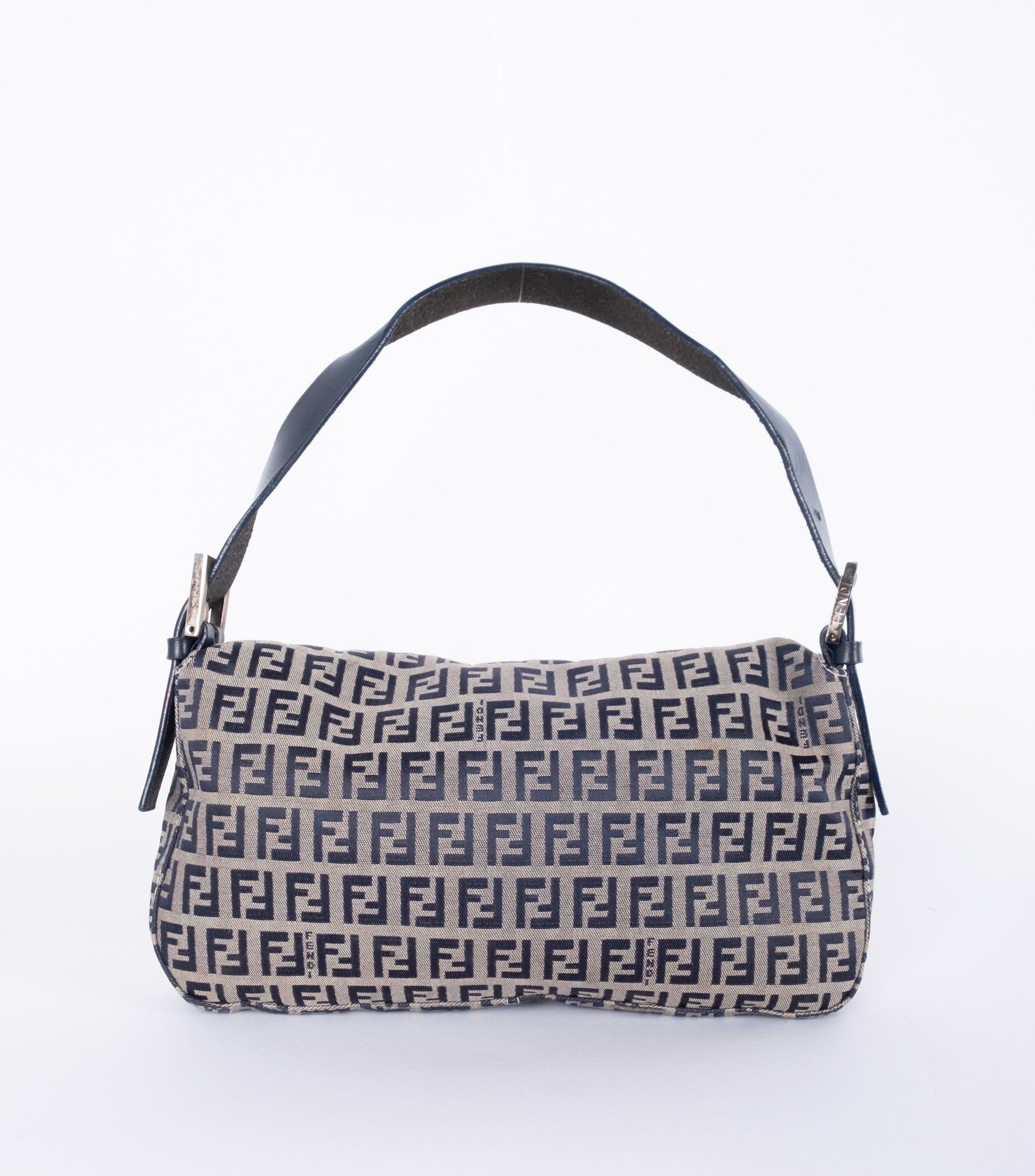 Brown Leather Macadam Handbag - Volver