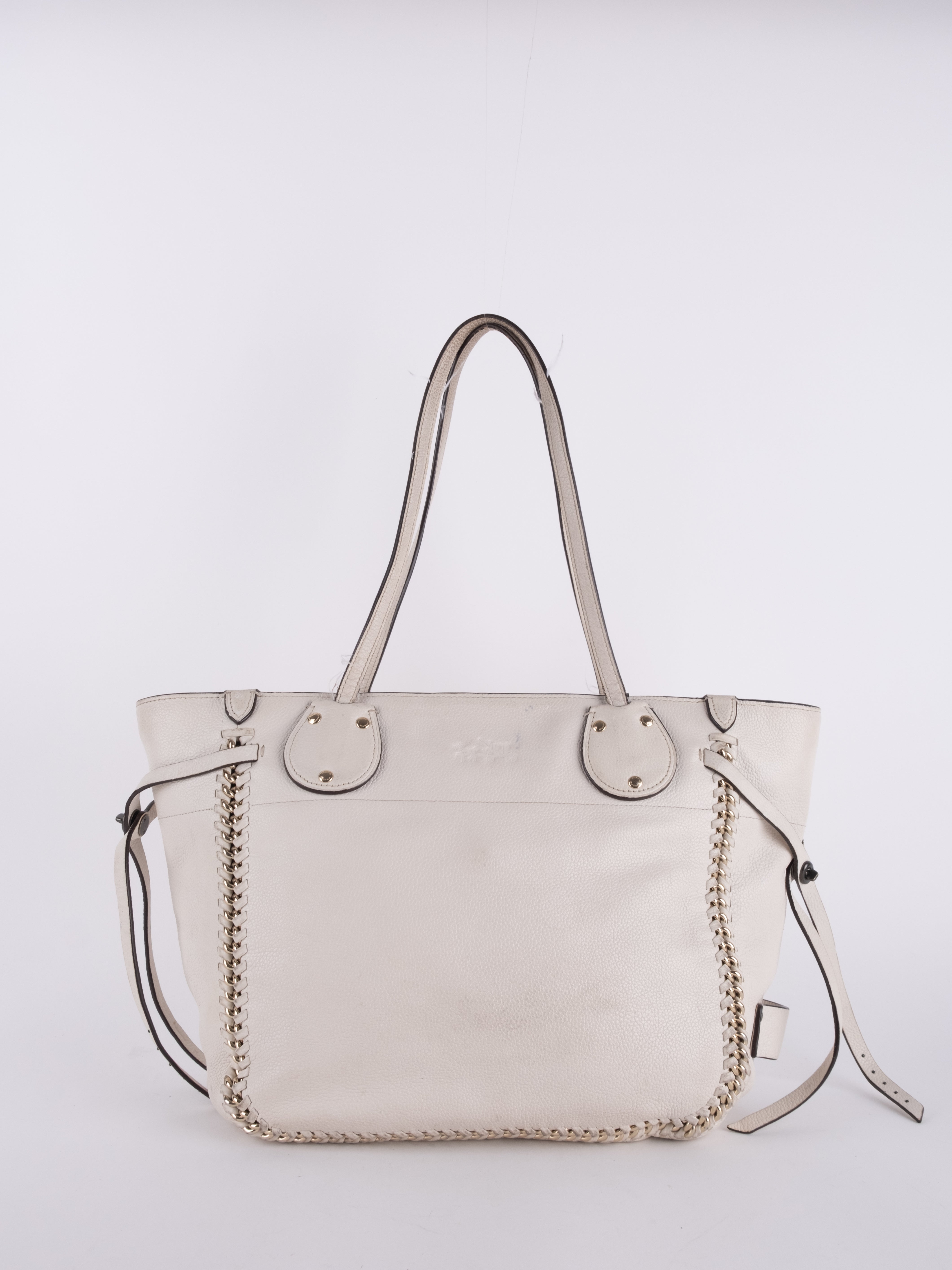 Coach Leather Tote Bag White