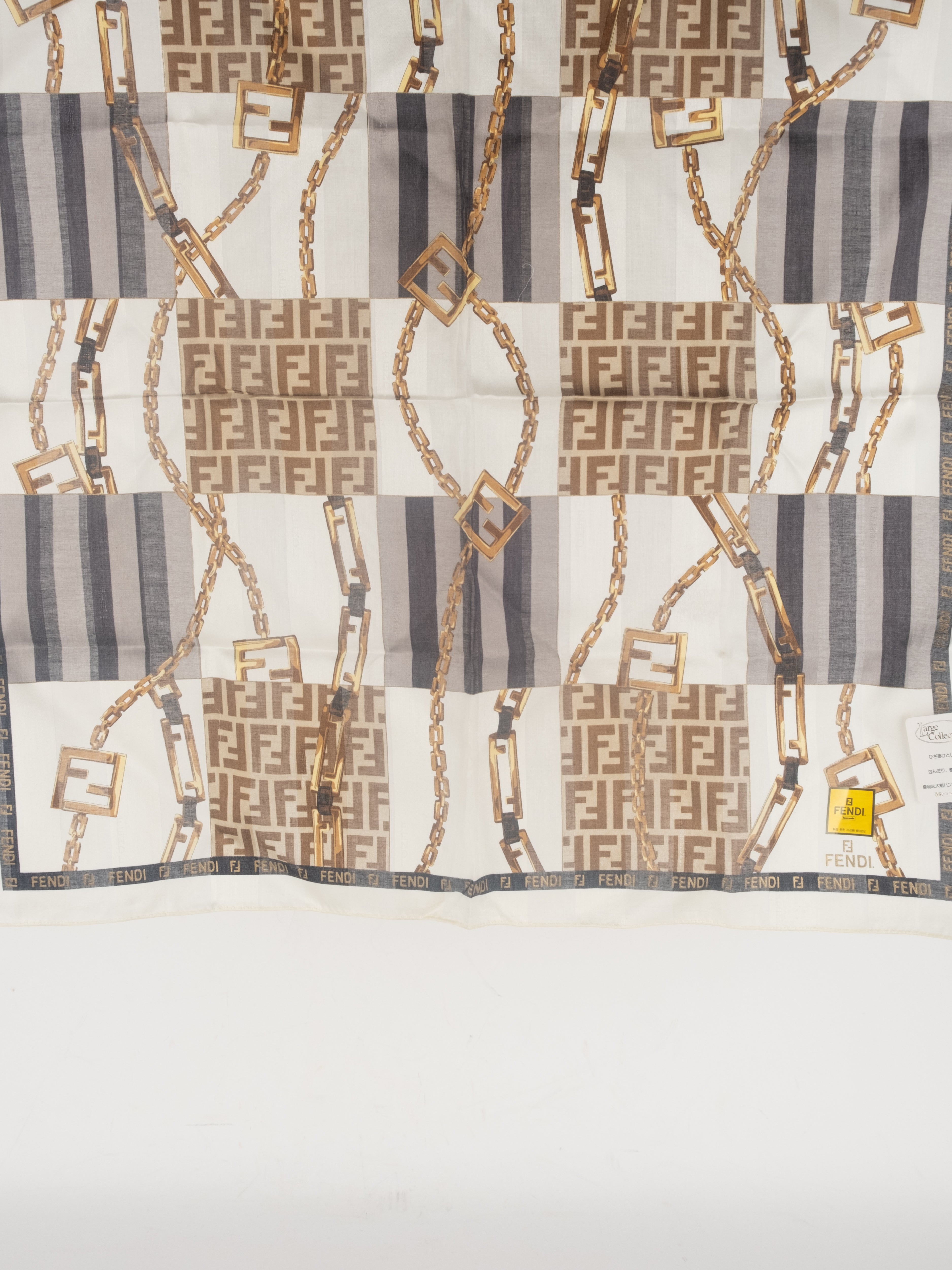 Fendi Scarf Square – Chain & Logo Print