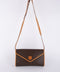 Celine Macadam Vintage Brown Envelope Shoulder Bag