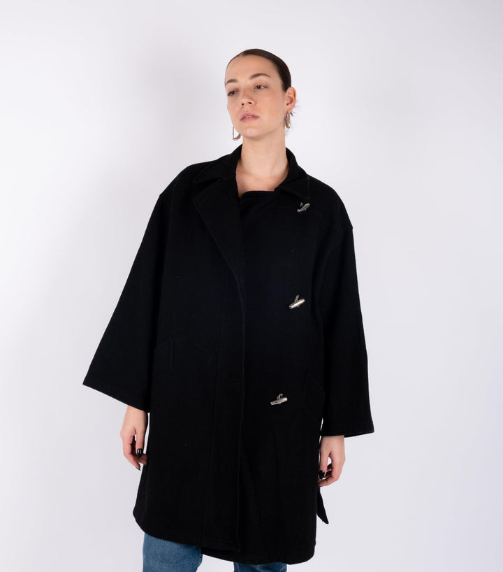 Black Wool Coat - Volver