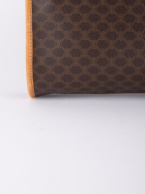 Celine Macadam Vintage Brown Envelope Shoulder Bag