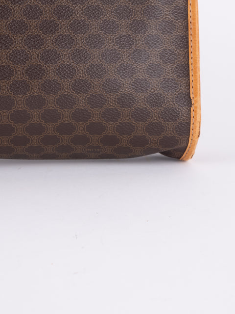 Celine Macadam Vintage Brown Envelope Shoulder Bag