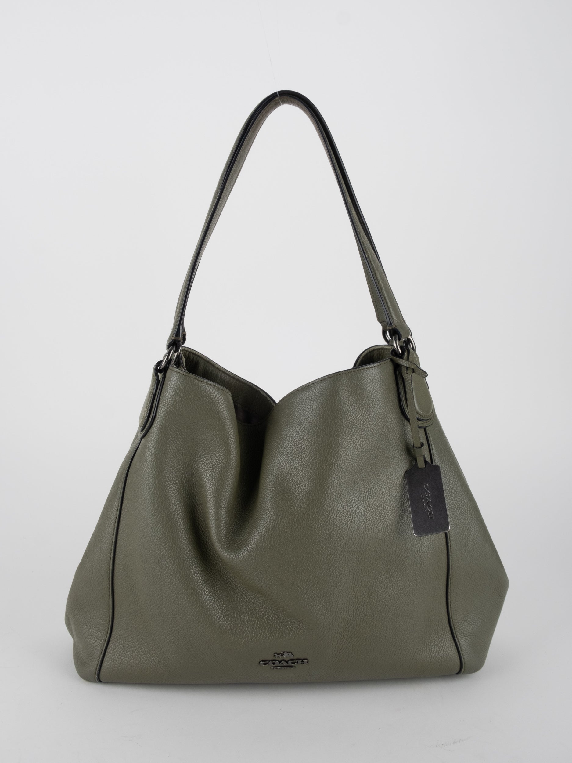 COACH Leather Hobo Olive