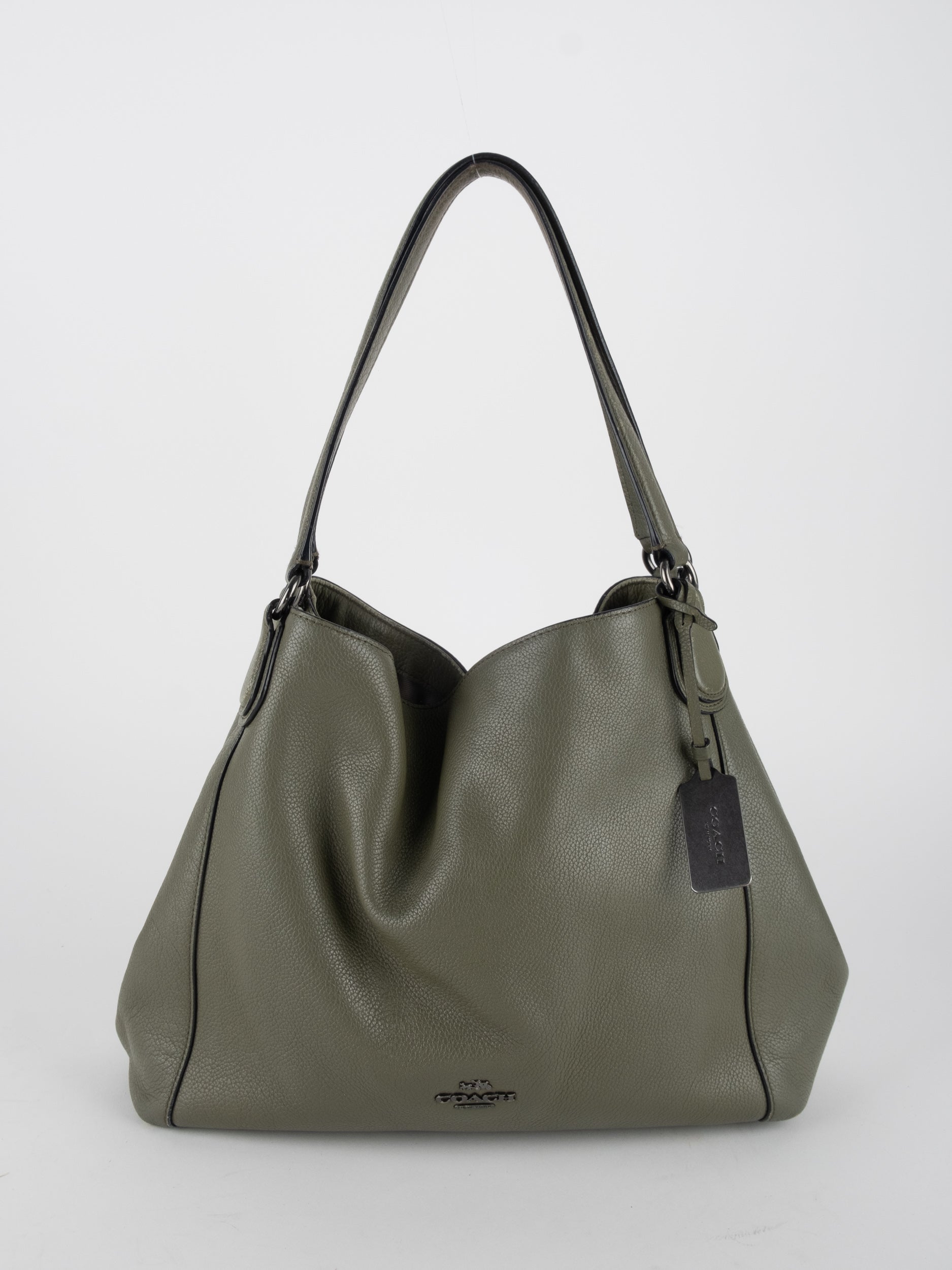 COACH Leather Hobo Olive