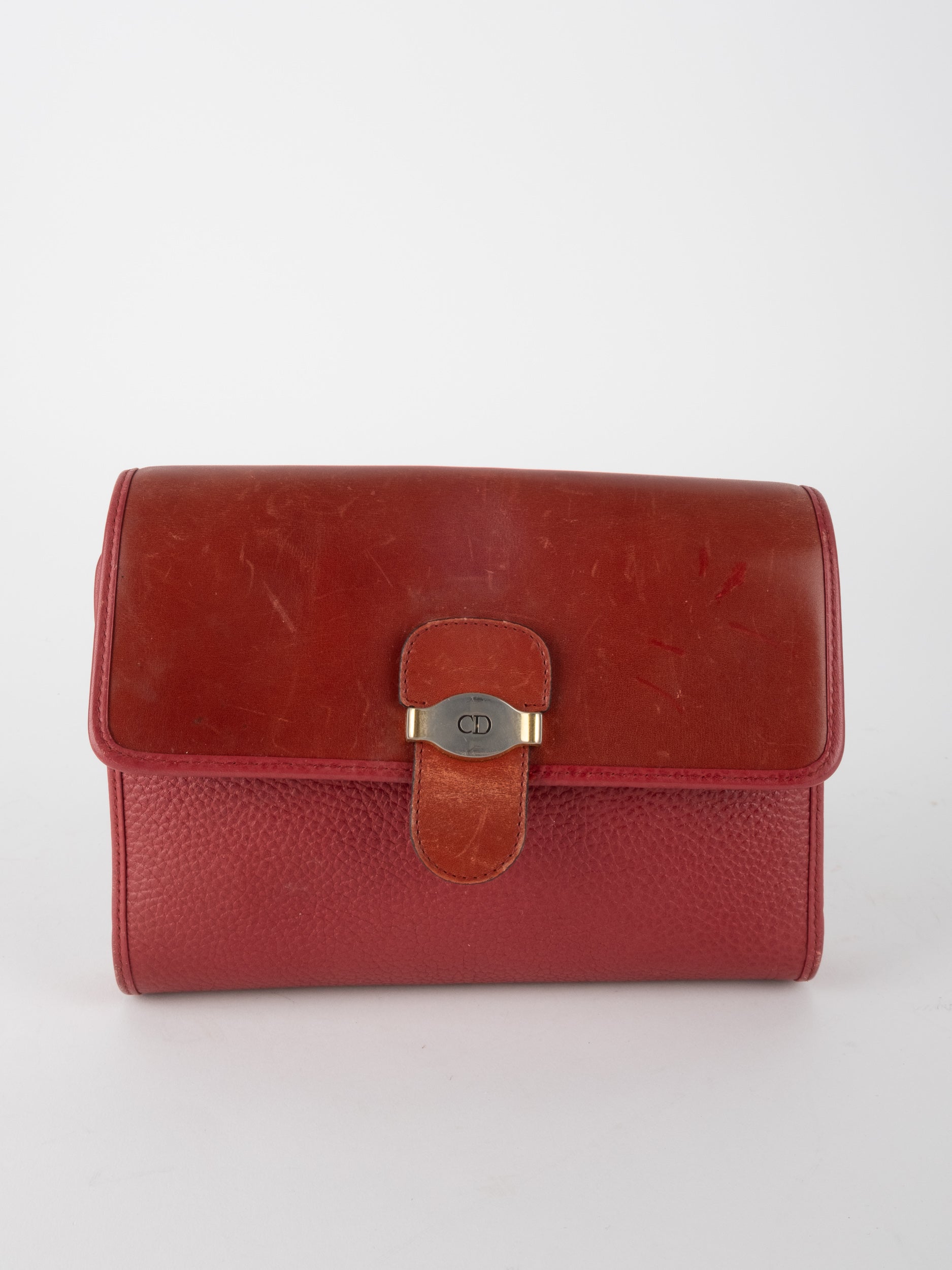 DIOR Vintage Leather Crossbody Red