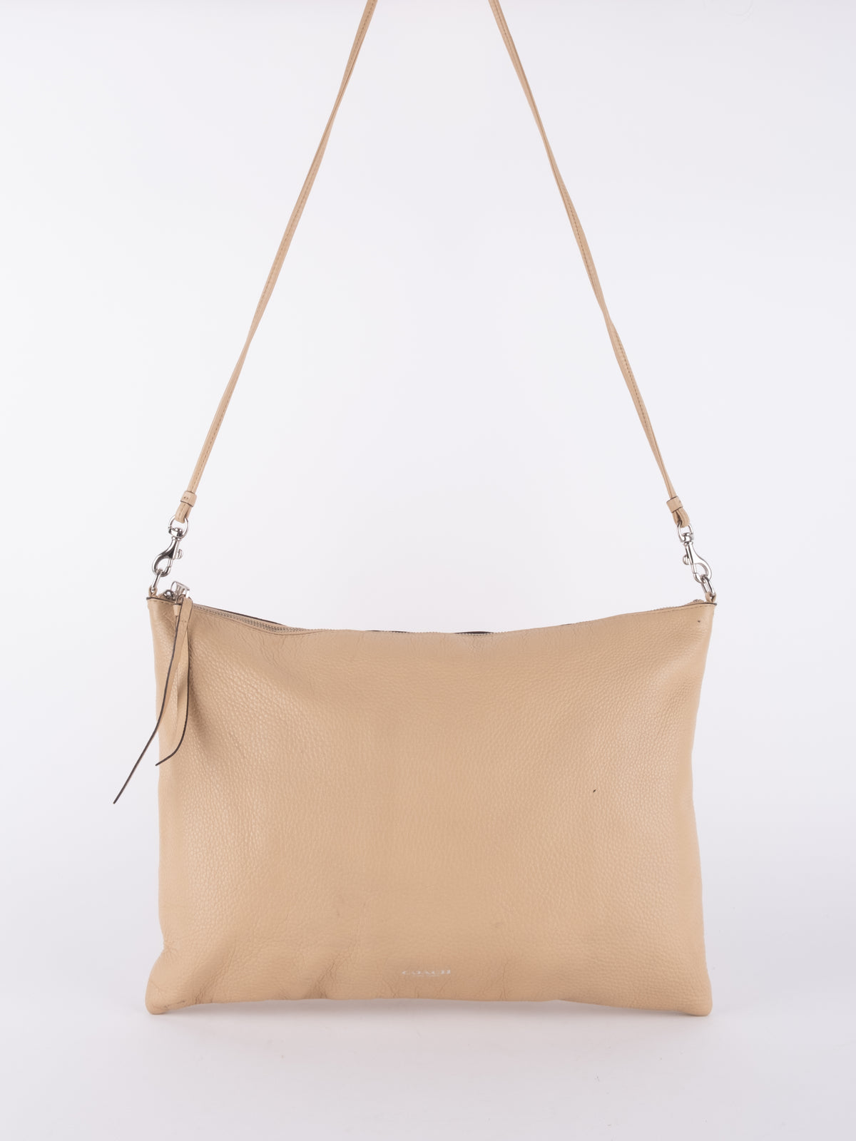 Coach Vintage Beige Leather Shoulder Bag