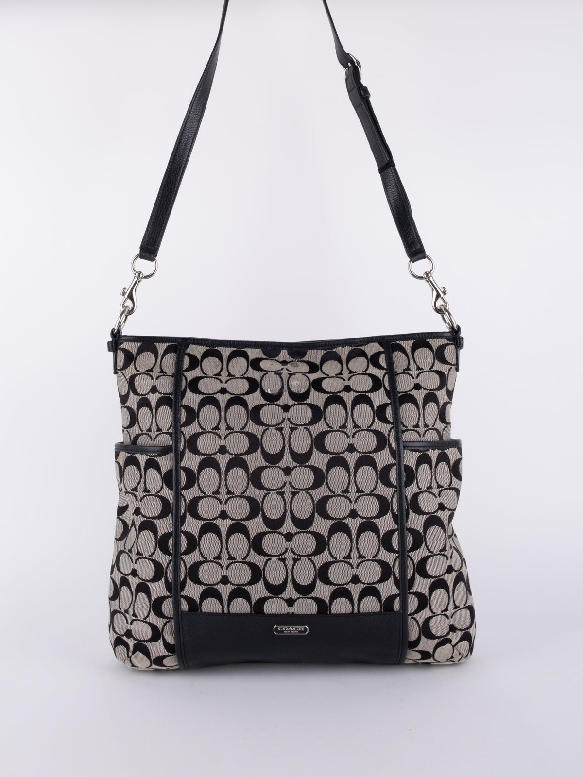 Coach Vintage Black Signature Crossbody Bag