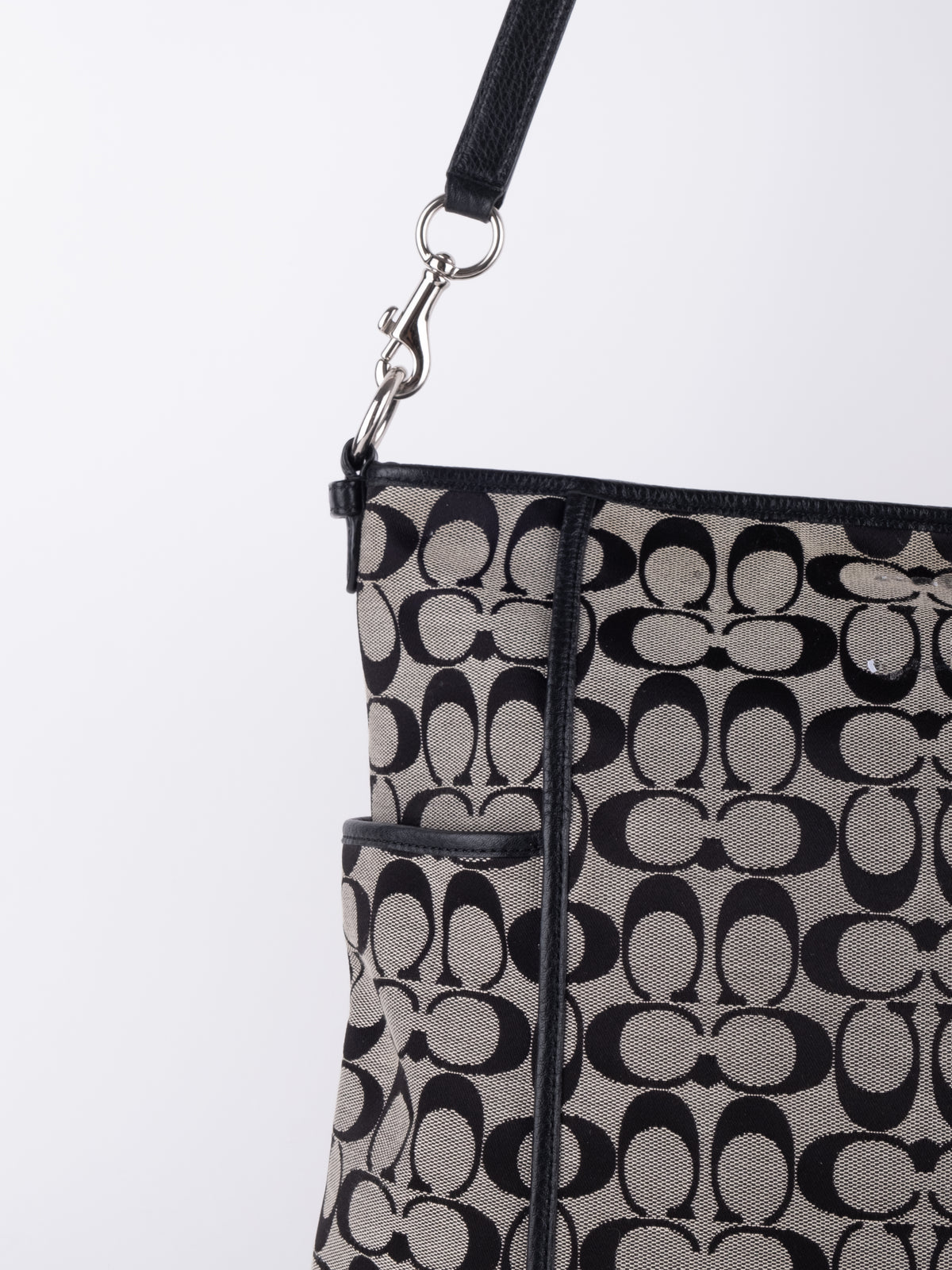 Coach Vintage Black Signature Crossbody Bag
