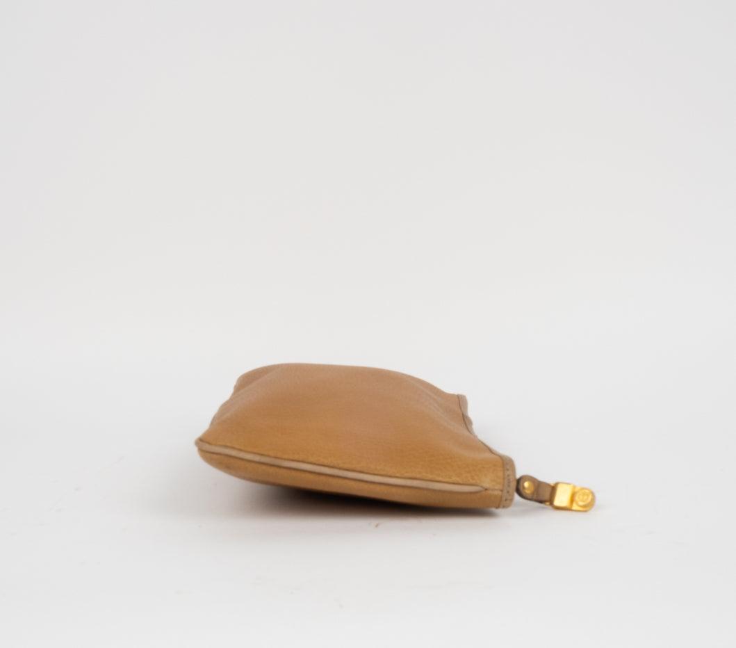 Light Brown Leather Clutch - Volver