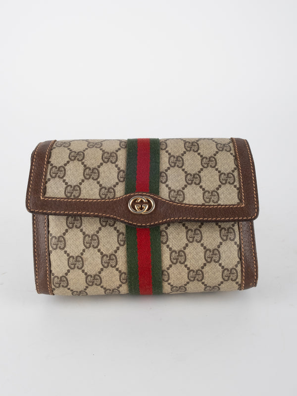 GUCCI Vintage Clutch GG Web