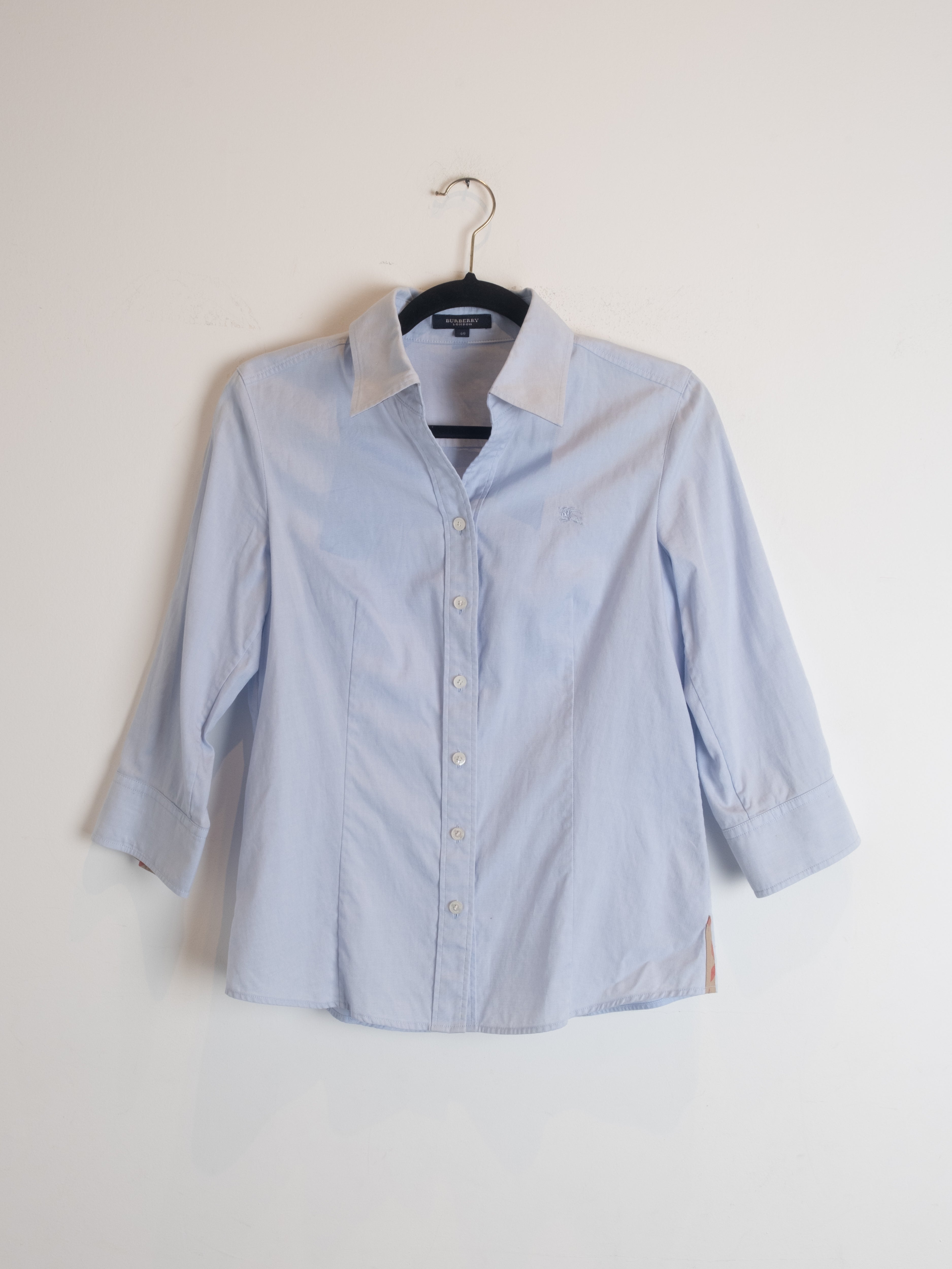 Burberry Shirt – Light Blue Check Accent