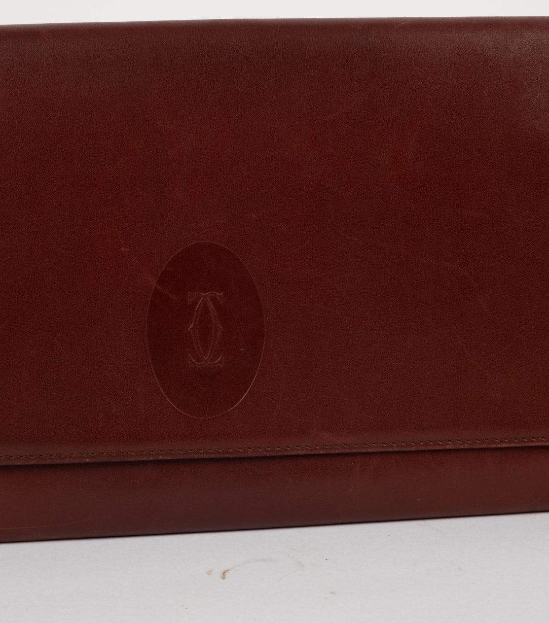 Bordeaux Leather Clutch Wallet - Volver