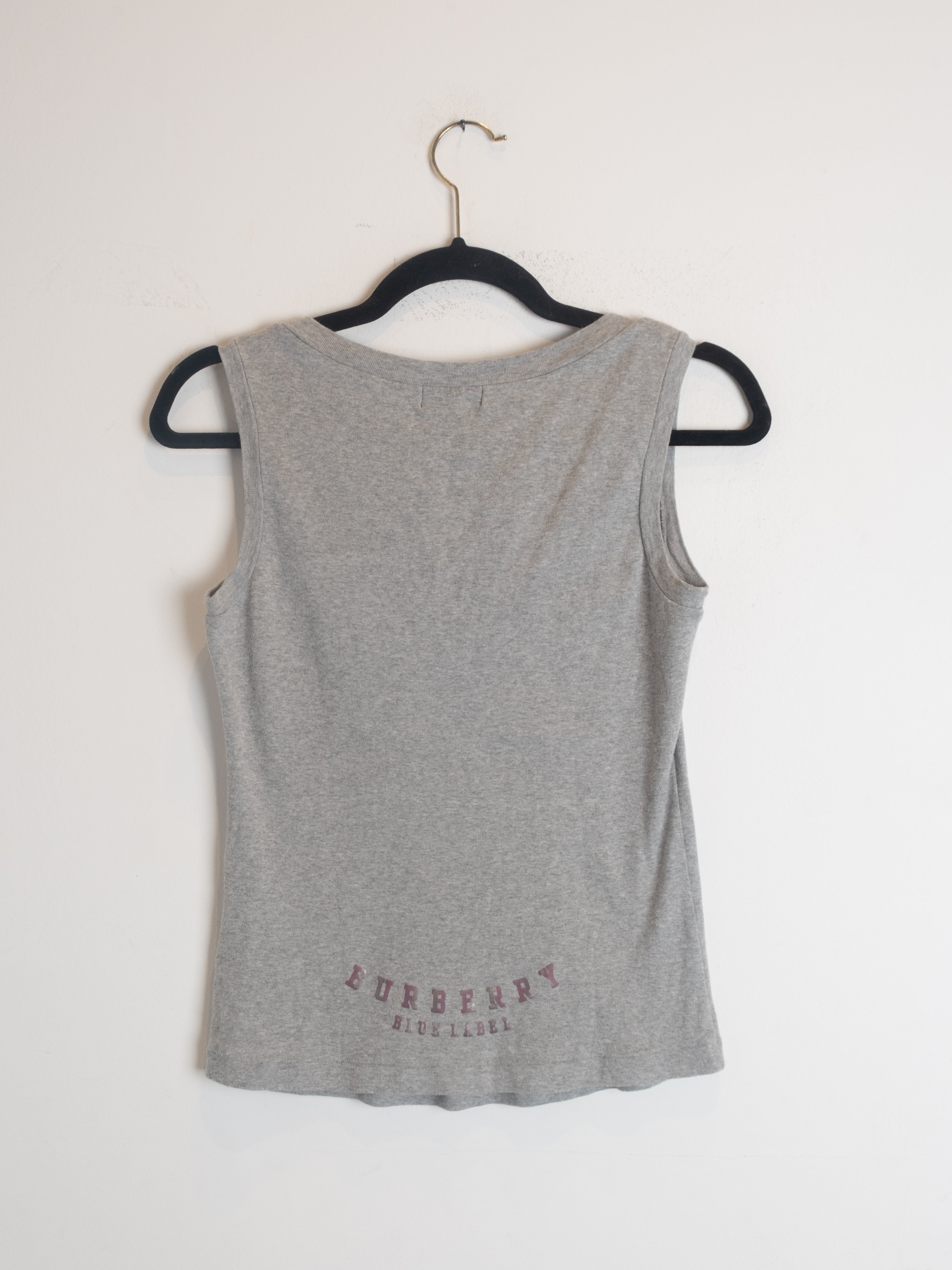Burberry Tank Top – Grey Logo Detail