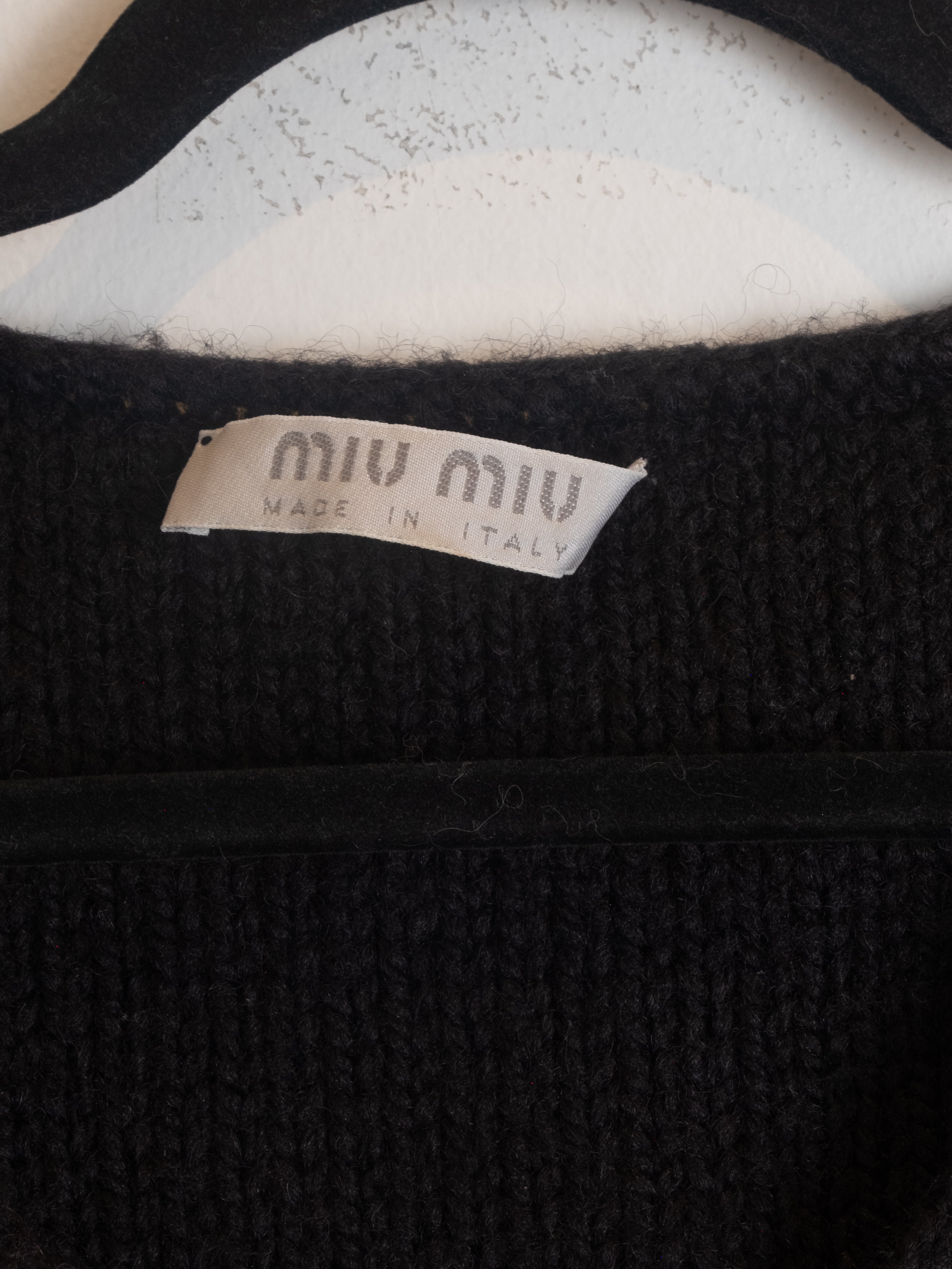 Miu Miu Wool Knit Vest – Black