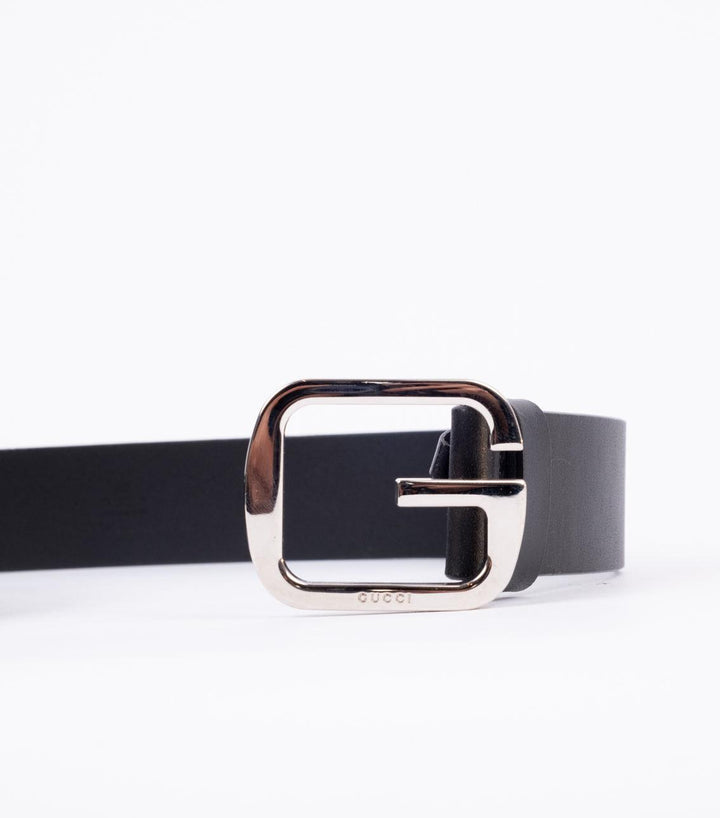 Black Leather Belt Silver - Volver