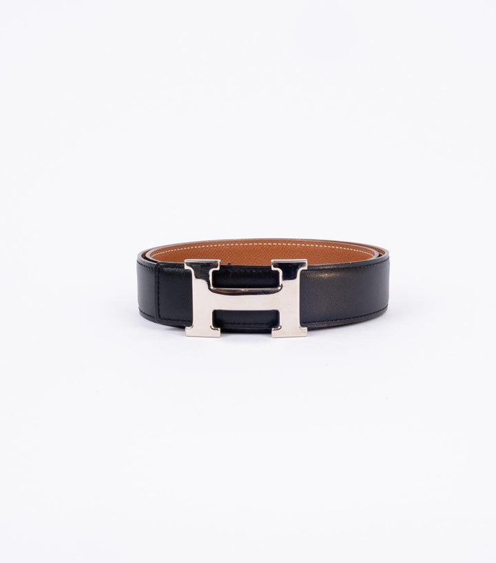 Double Sided Leather Belt Silver - Volver