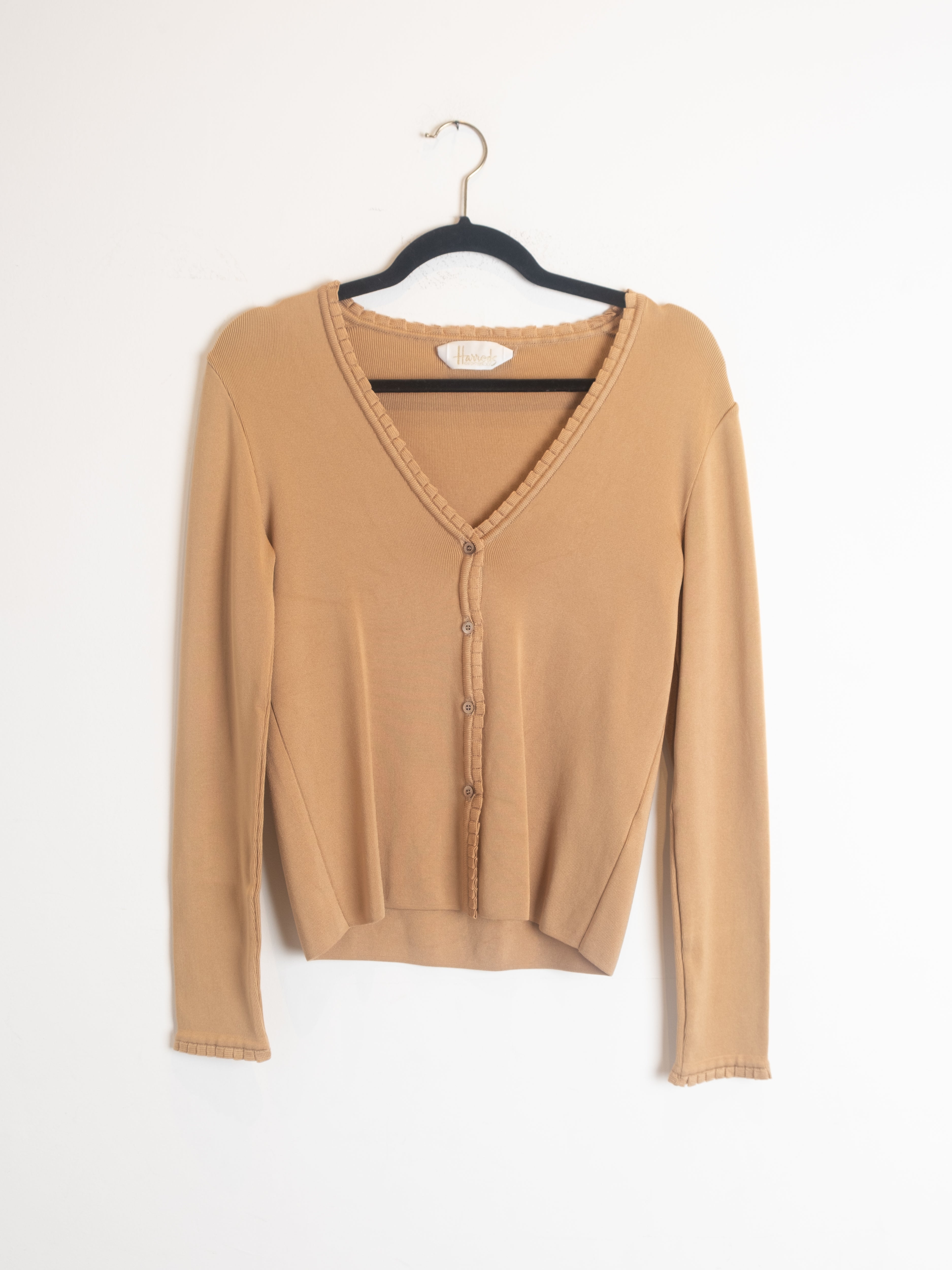 Harrods Camel Knit Tank Top – Classic Fit