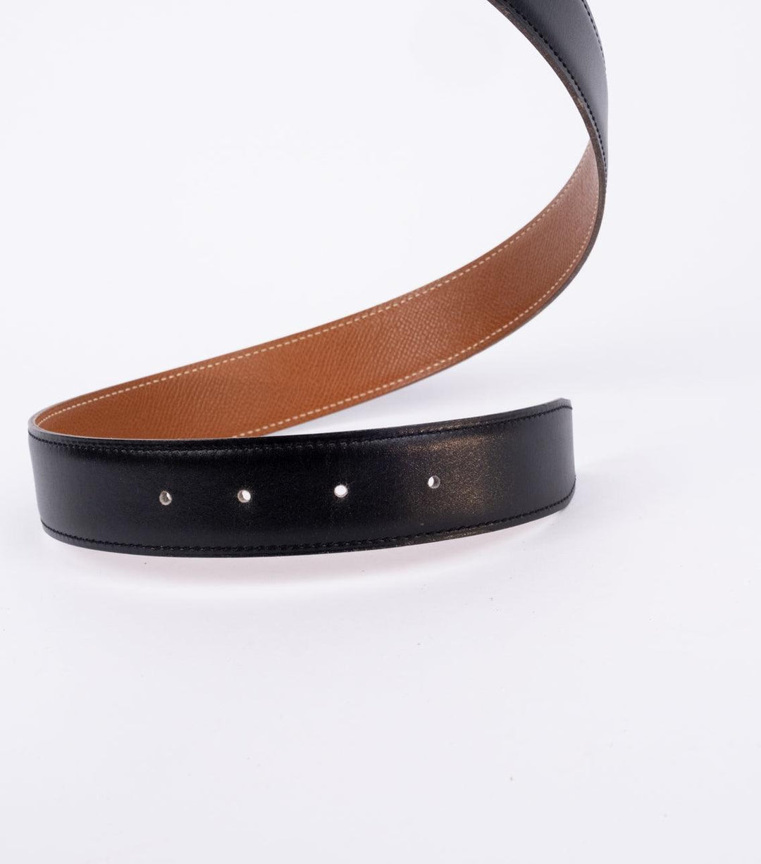 Double Sided Leather Belt Silver - Volver