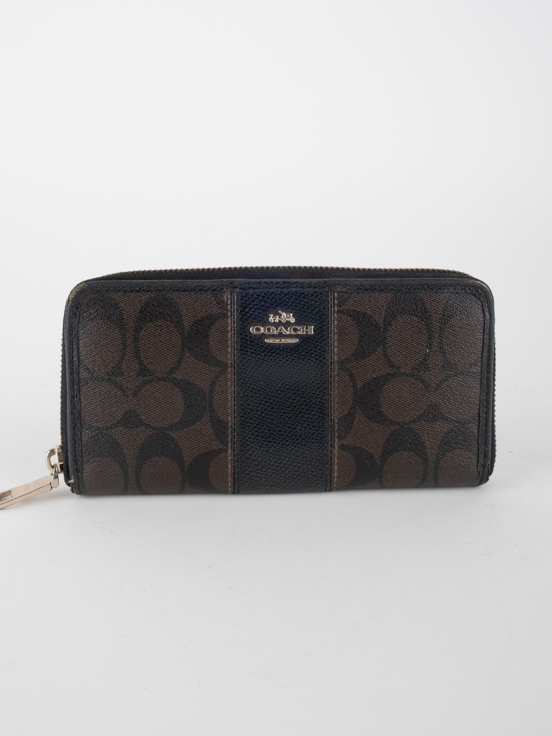 COACH Signature Zip Around Wallet