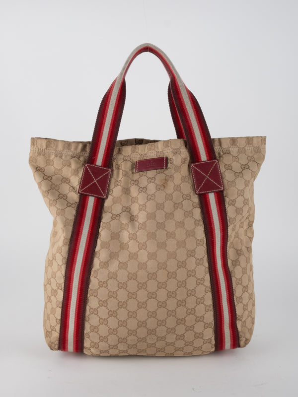 GUCCI GG Web Tote Bag