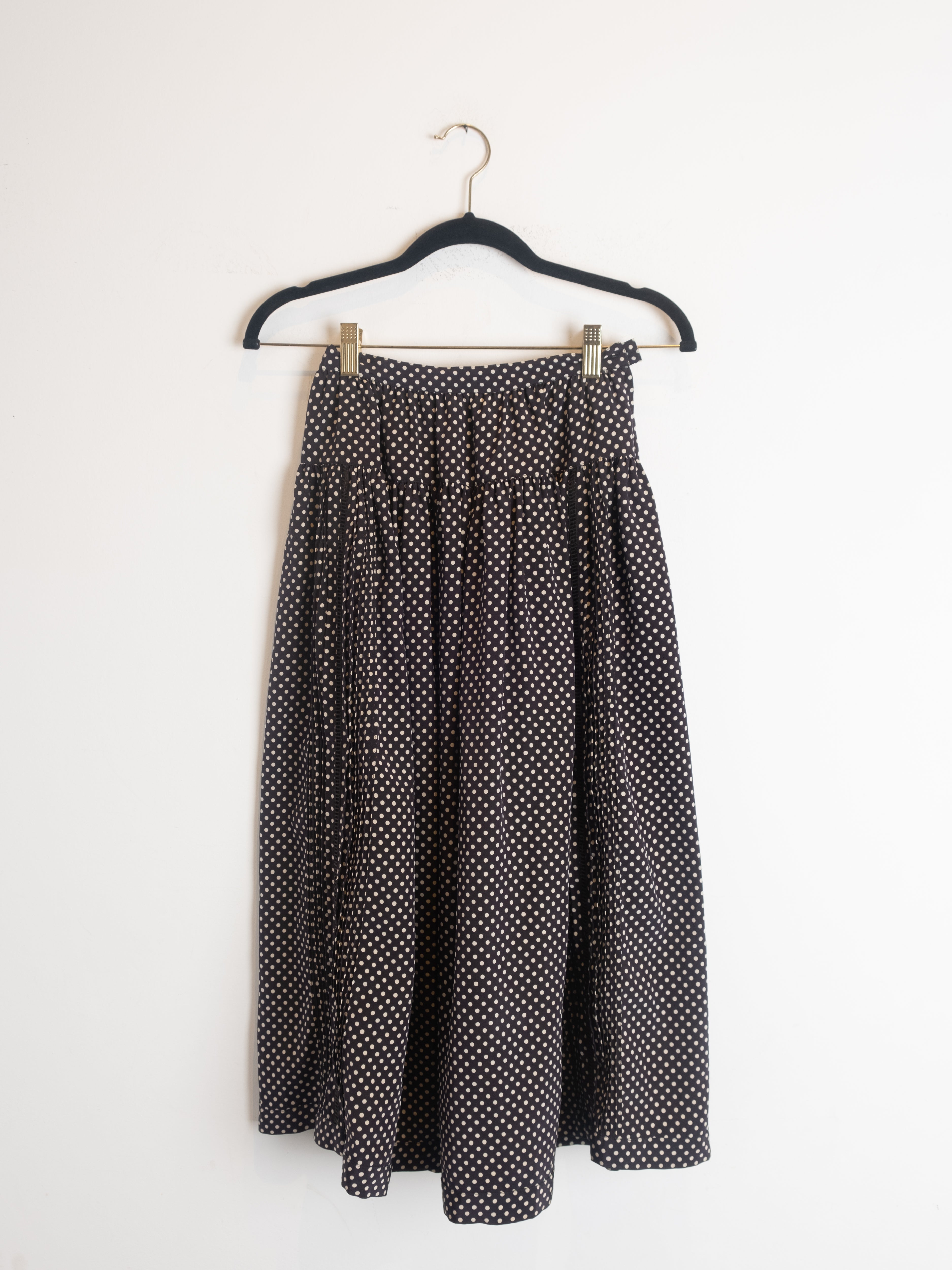 Vintage Polka Dot Midi Skirt