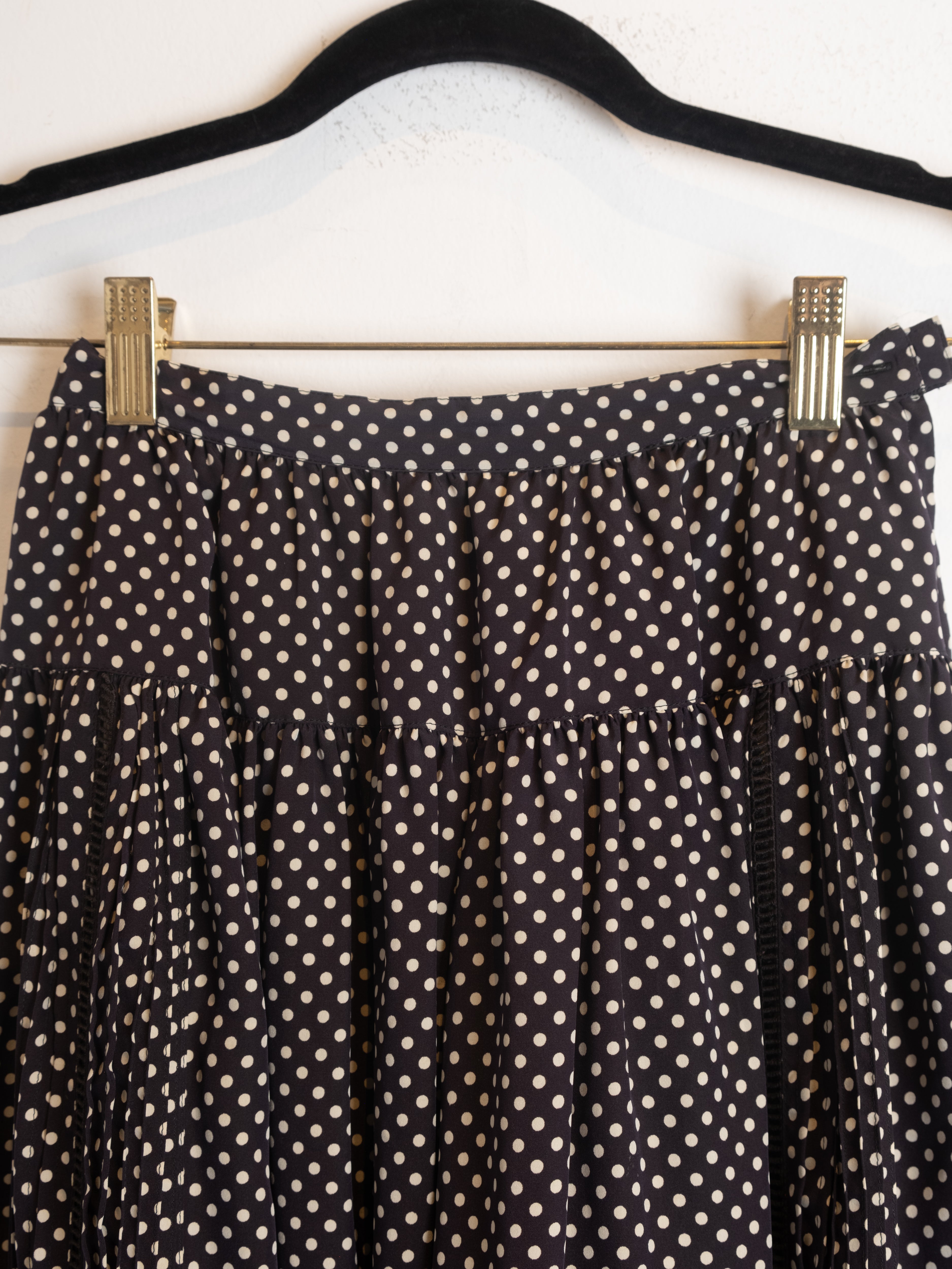 Vintage Polka Dot Midi Skirt