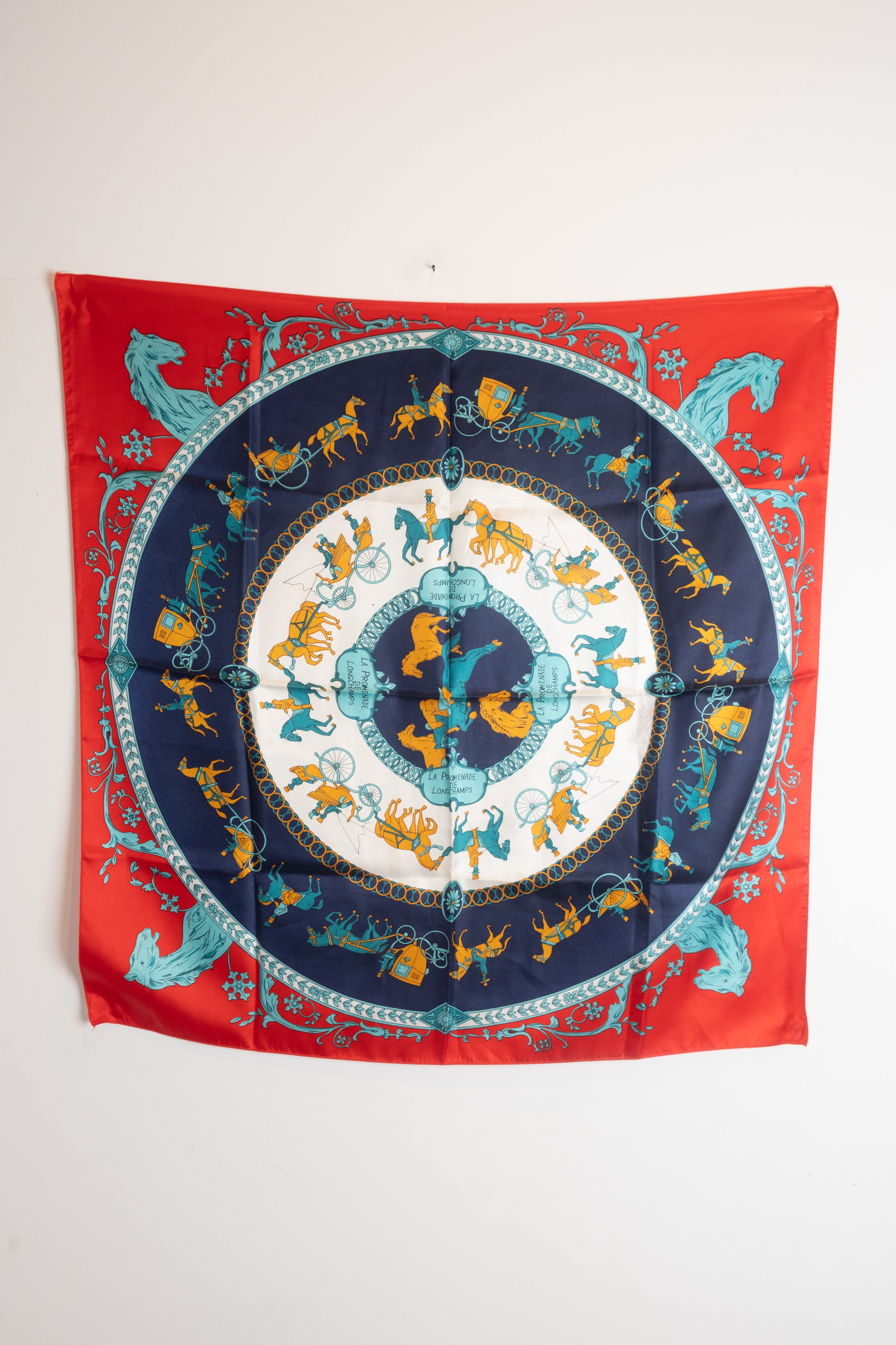 Longchamp Zodiac Print Scarf – Multicolor Vintage