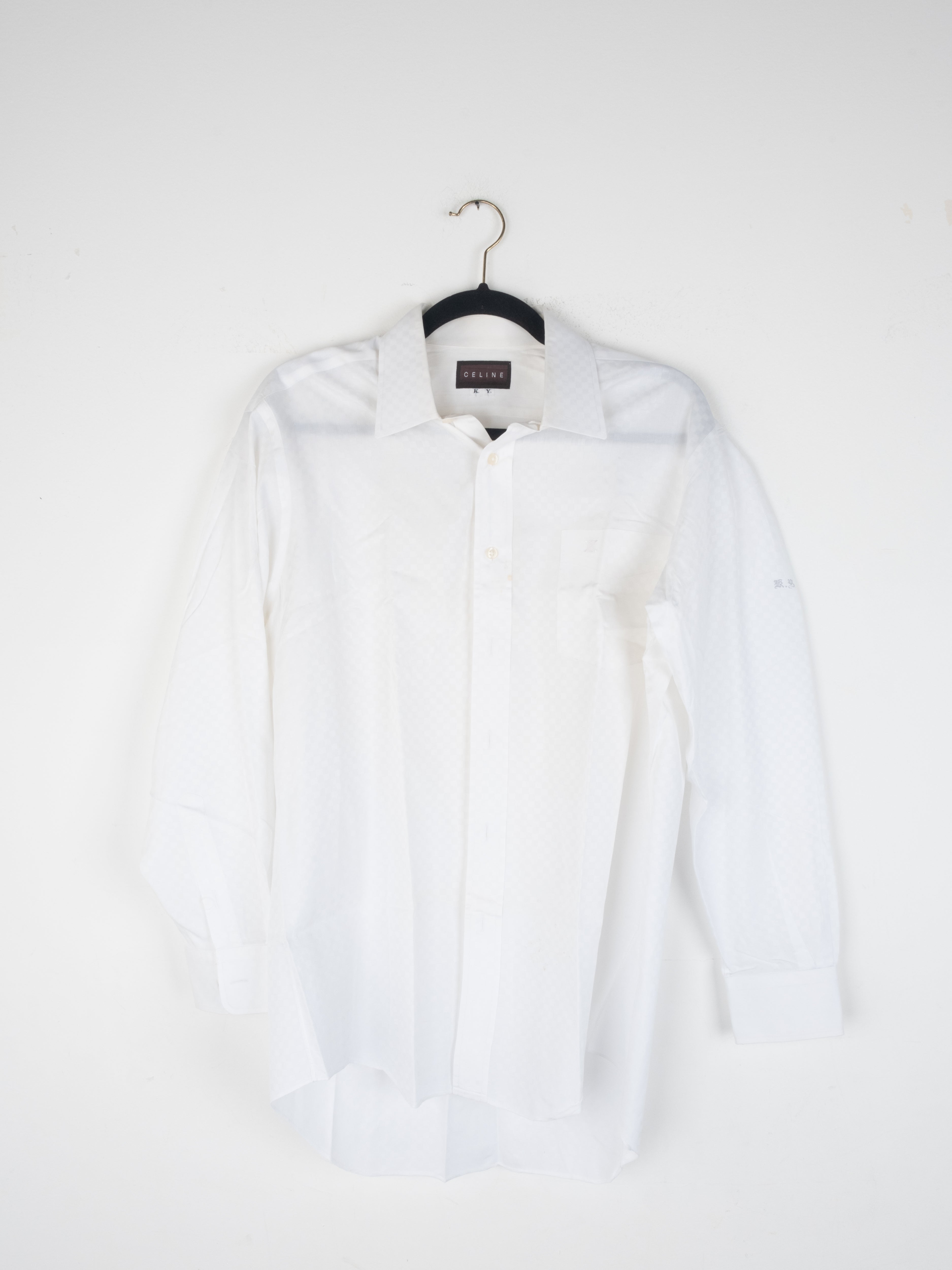 celine Button Down Shirt White