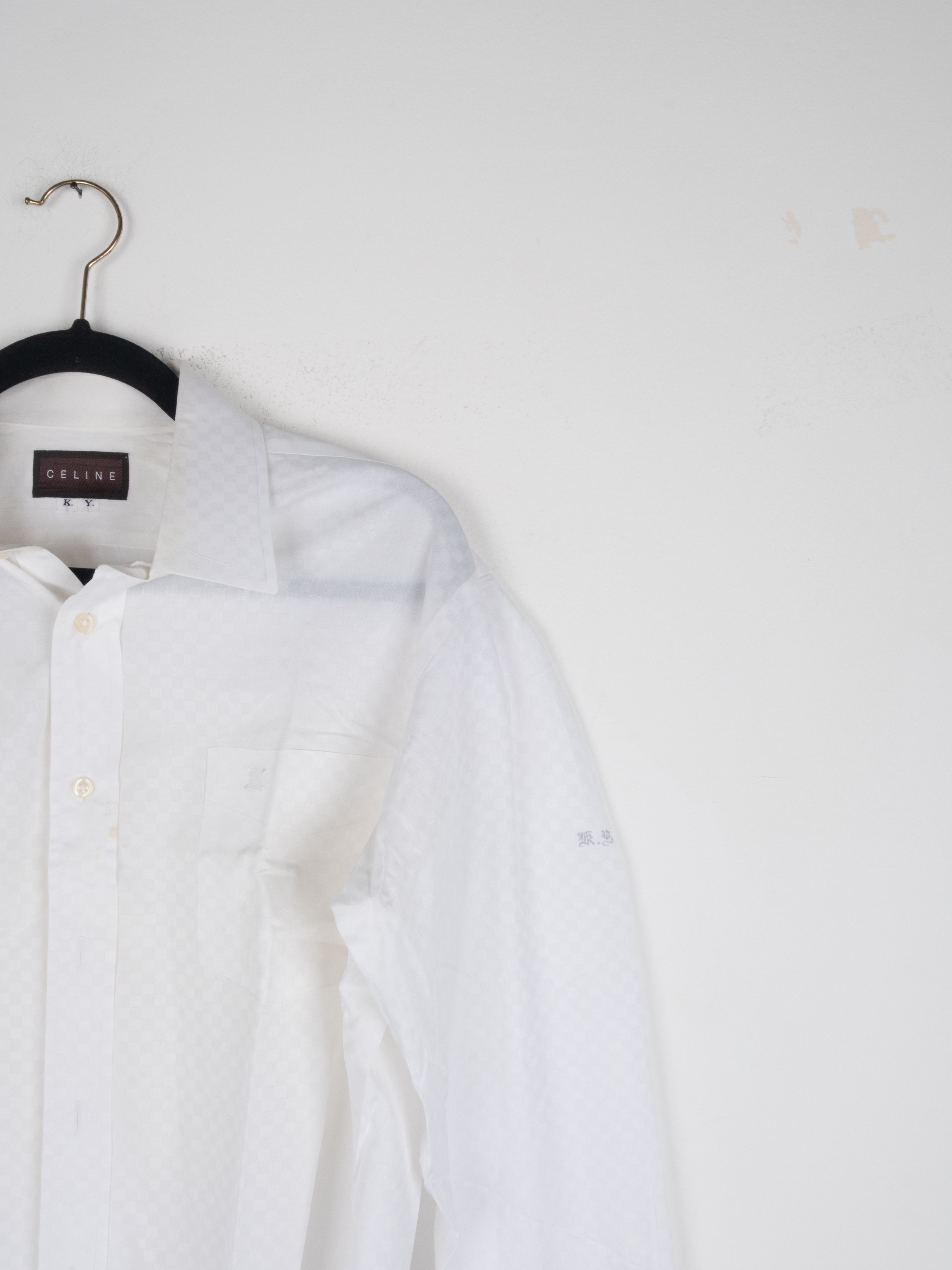 celine Button Down Shirt White